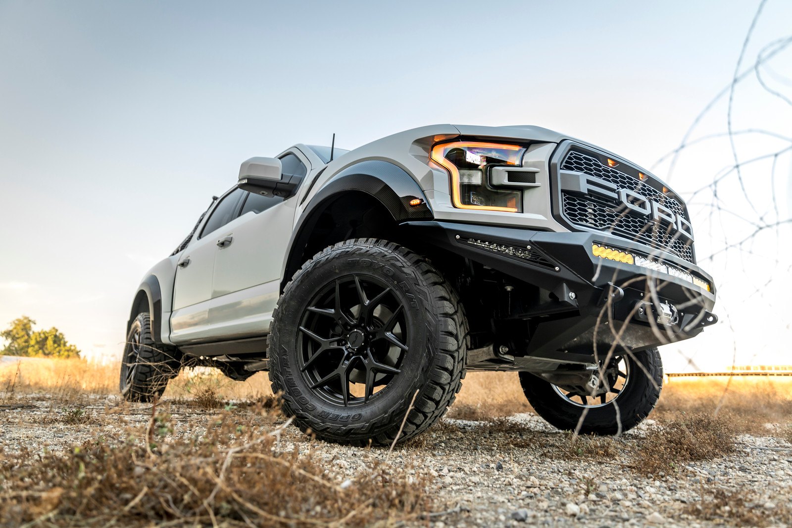 Front Bumper with LED Light Bars on White Ford F-150 - Photo by Venom Rex
