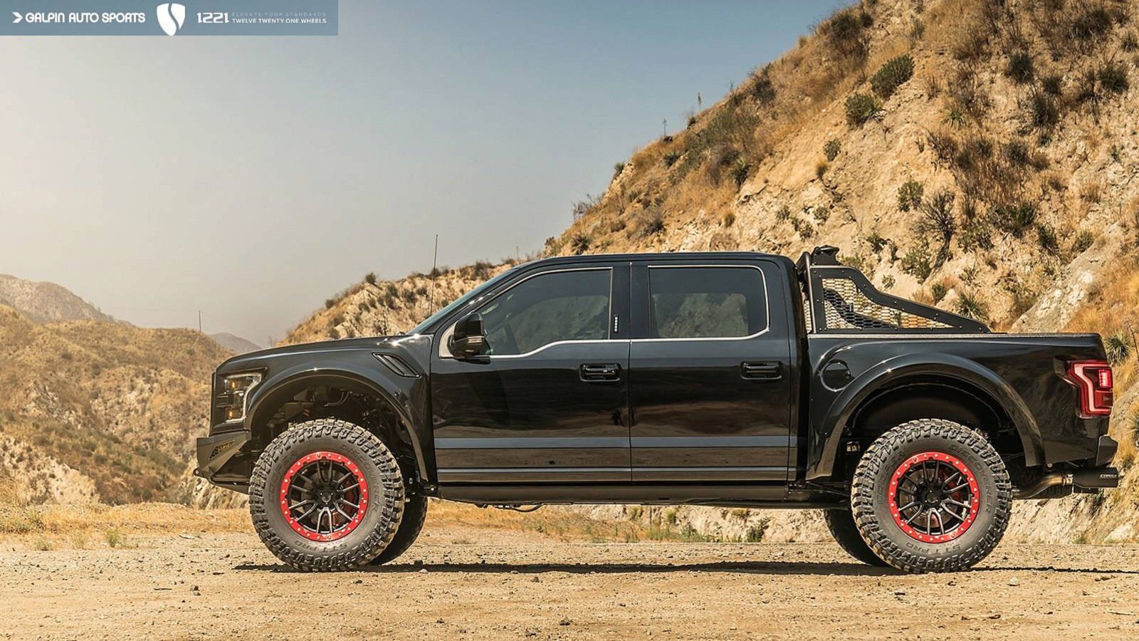Retractable Running Boards on Black Lifted Ford F-150 - Photo by Galpin Auto Sports