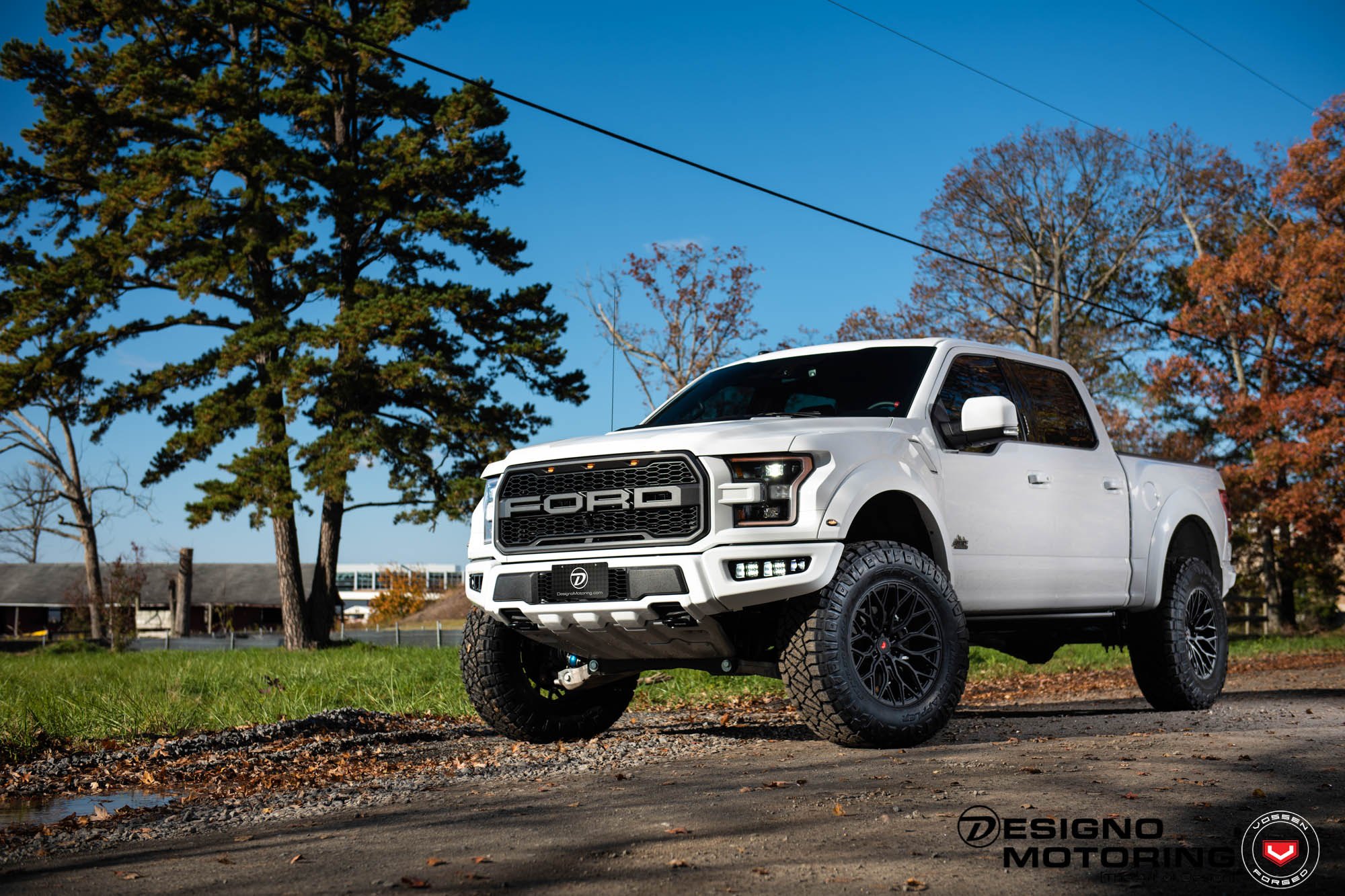 Forged Vossen Wheels on White Lifted Ford F-150 - Photo by Vossen Wheels