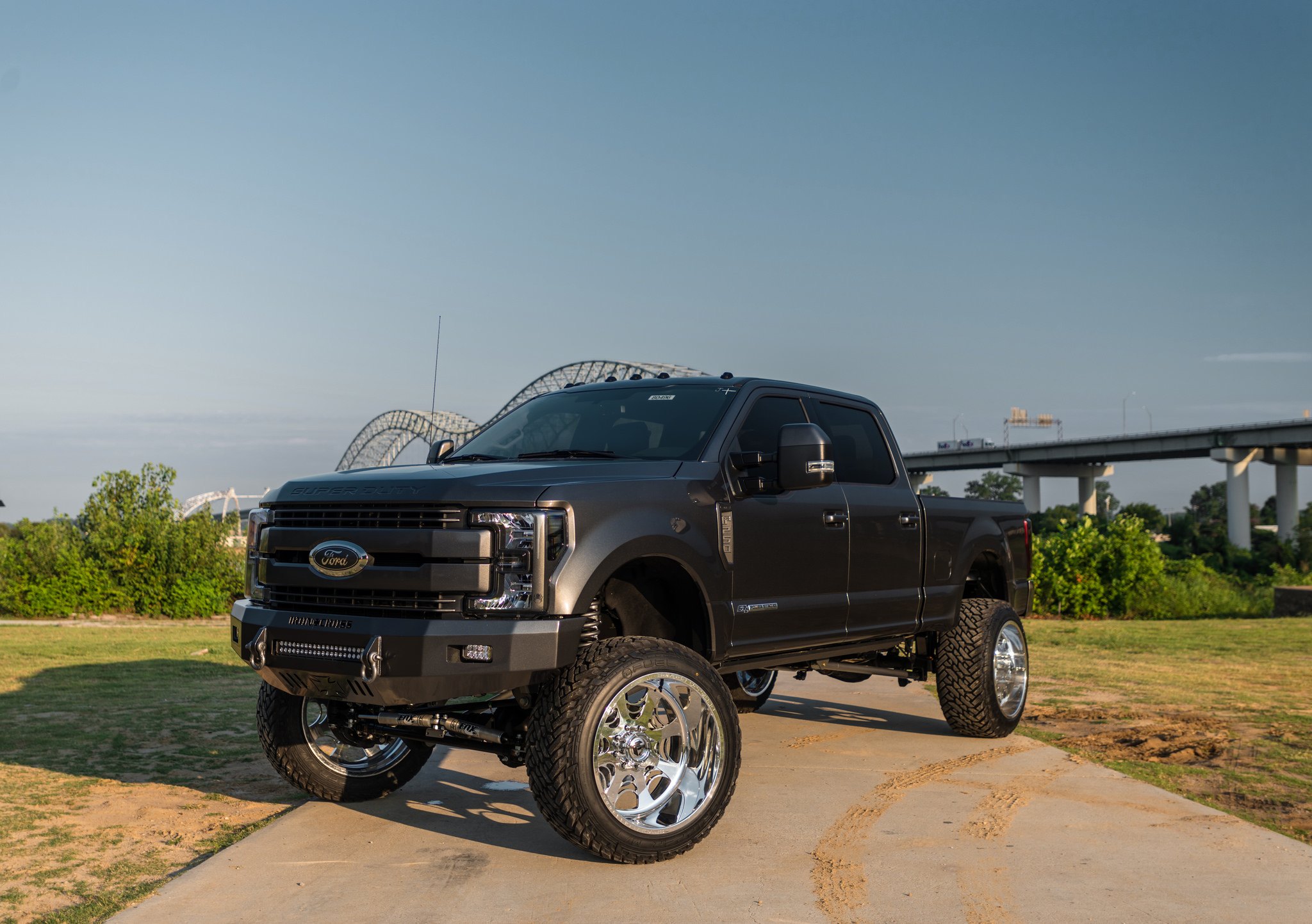 Black Lifted Ford F-250 with Silver Fuel Offroad Rims - Photo by Fuel Off-road