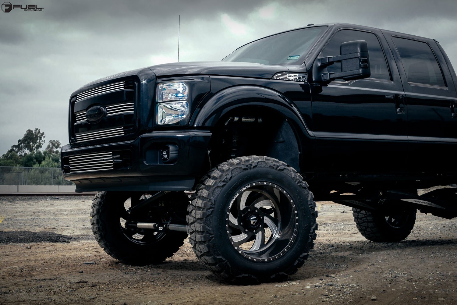 Nitto Tires on Black Ford F-350 Super Duty - Photo by Fuel Offroad