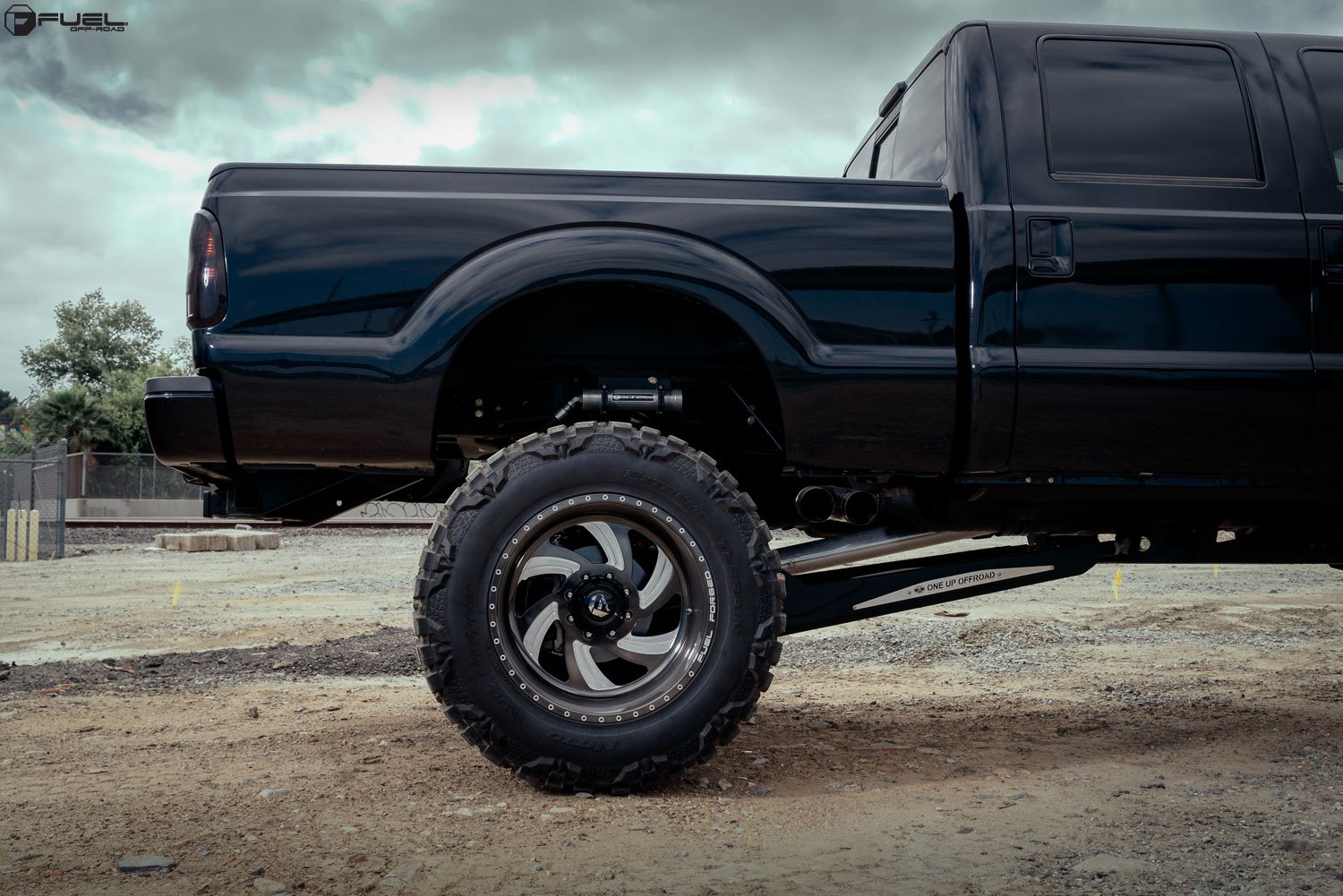 Black Ford F-350 with Candy Black Fuel Offroad Wheels - Photo by Fuel Offroad