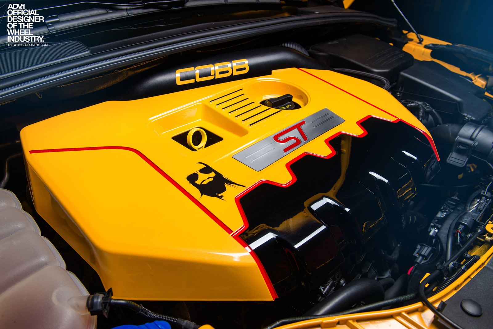 Custom Cobb Engine in Yellow Ford Fiesta - Photo by ADV.1