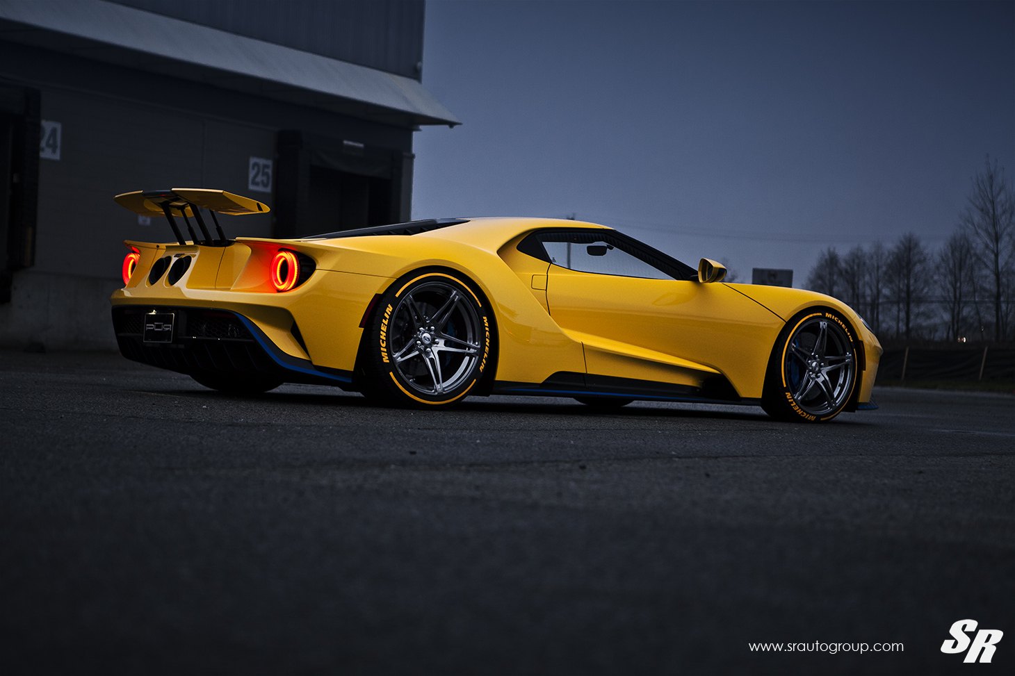 Yellow Ford GT with Custom Rear Diffuser - Photo by SR Auto Group