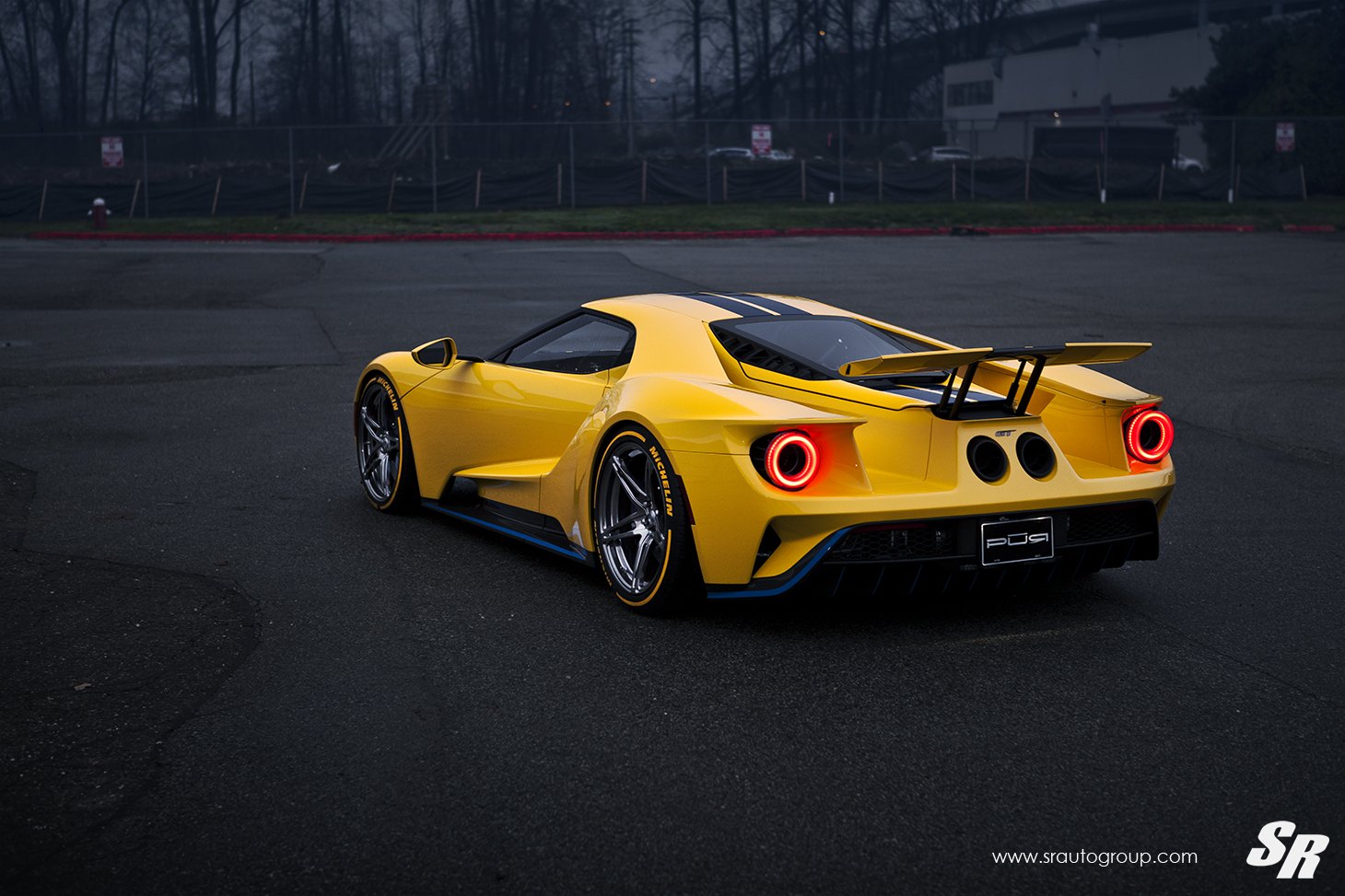 Yellow Ford GT with Custom Wheels - Photo by SR Auto Group