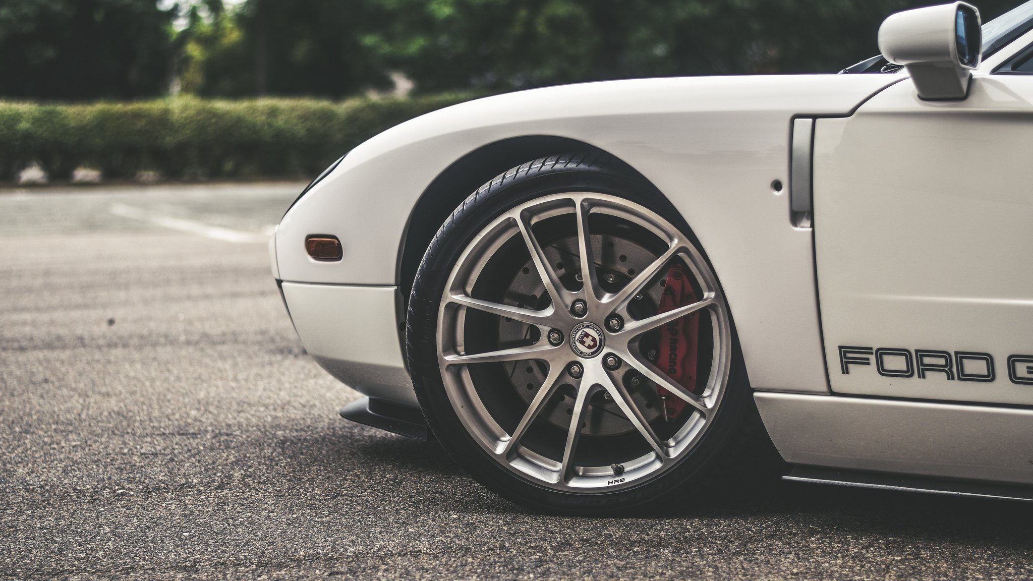 Custom White Ford GT on Pirelli Tires - Photo by HRE Wheels