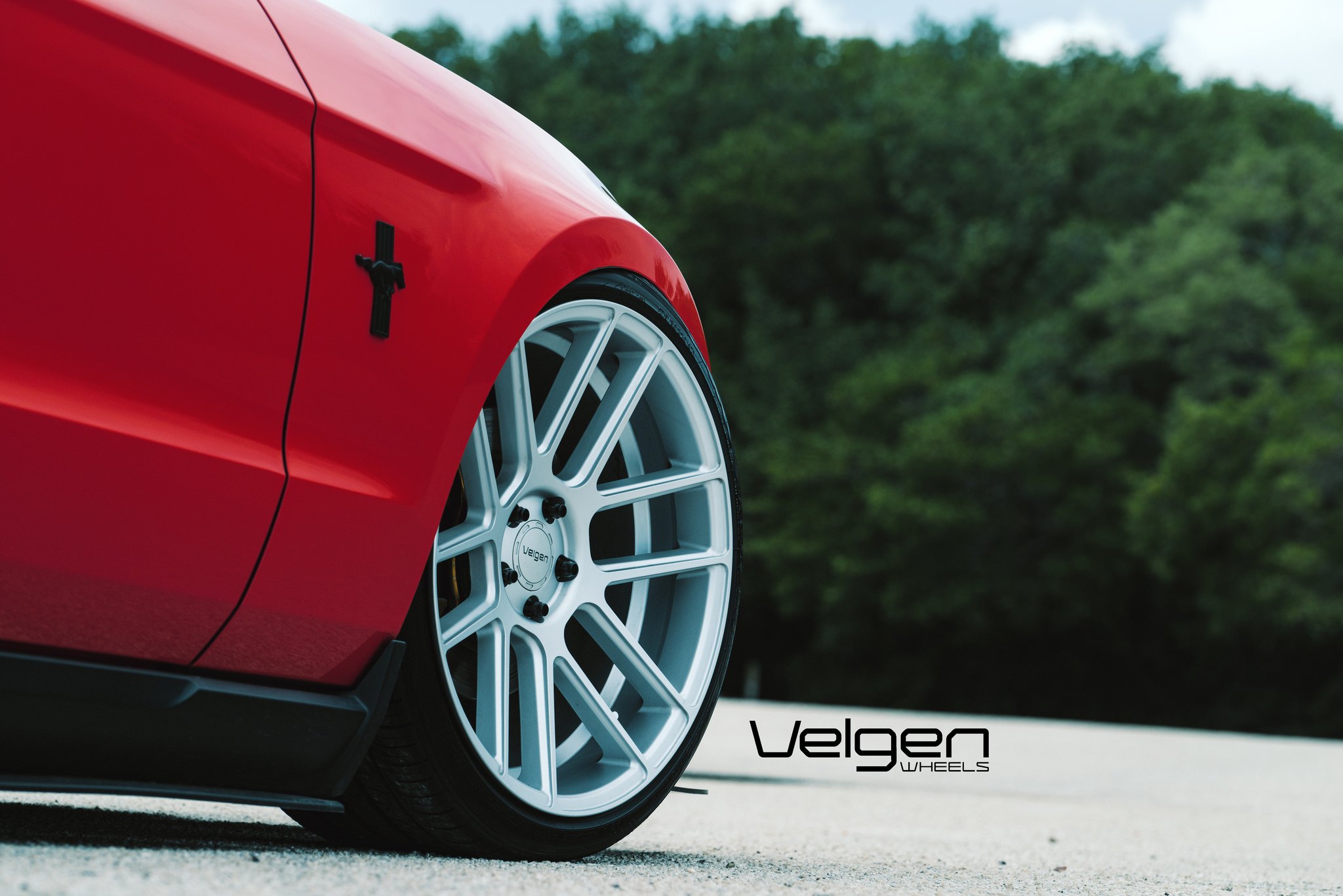 Velgen VMB6 Polished Wheels on Ford Mustang - Photo by Velgen