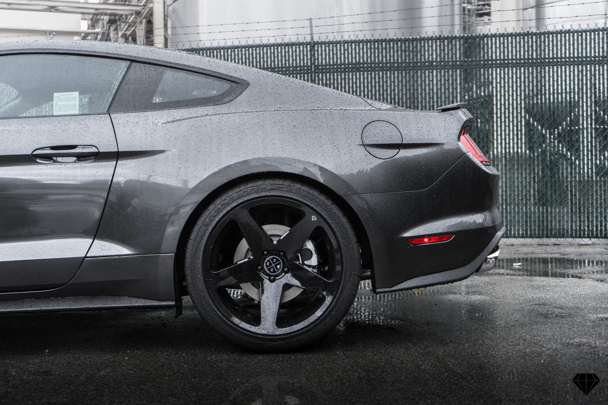 20 Inch Blaque Diamond Rims on Gray Ford Mustang GT - Photo by Blaque Diamond Wheels