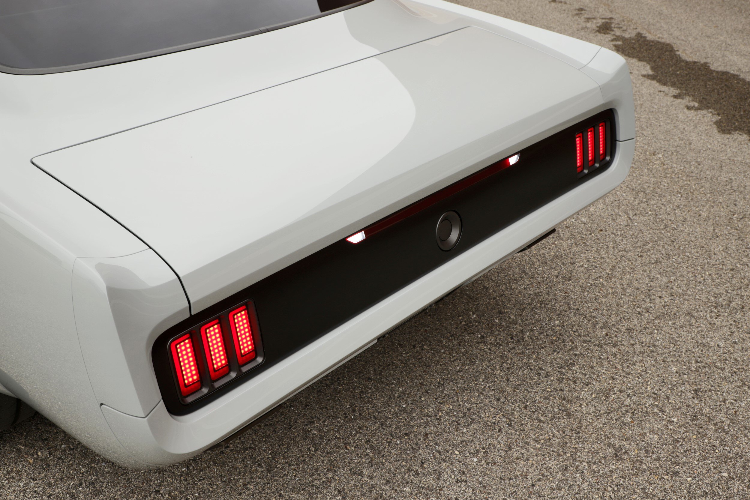 White Ford Mustang with Aftermarket LED Taillights - Photo by Roadster Shop