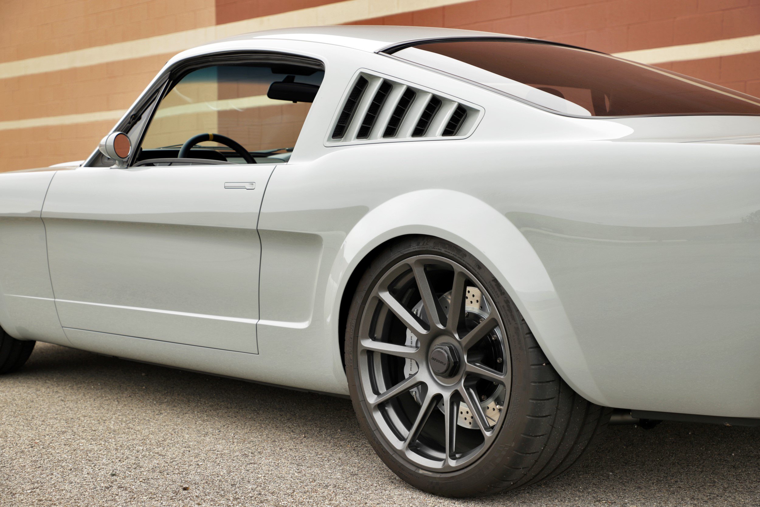 Michelin Tires on White Ford Mustang - Photo by Roadster Shop