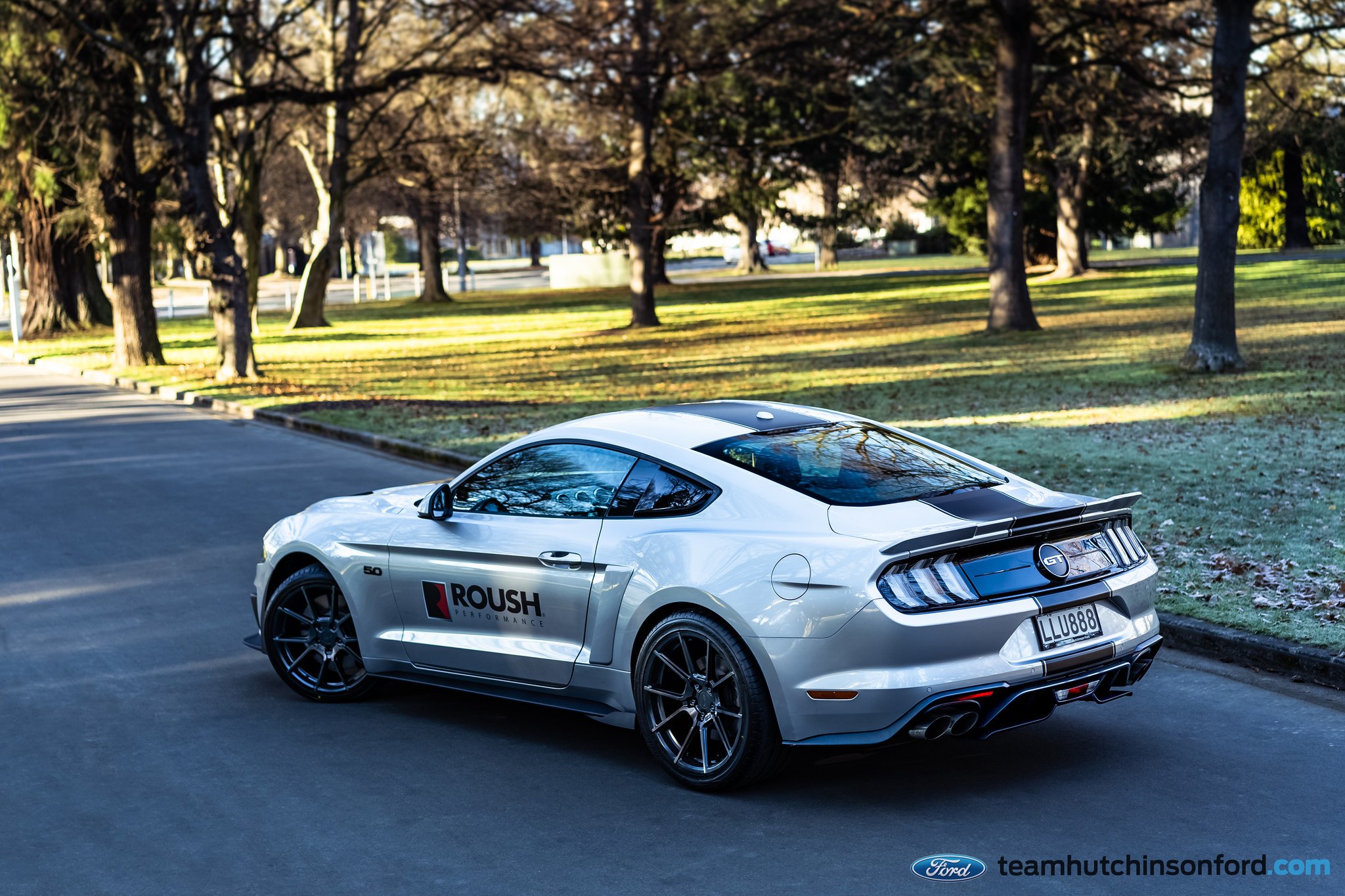 White Ford Mustang GT with Aftermarket Rear Diffuser - Photo by TSW Wheels