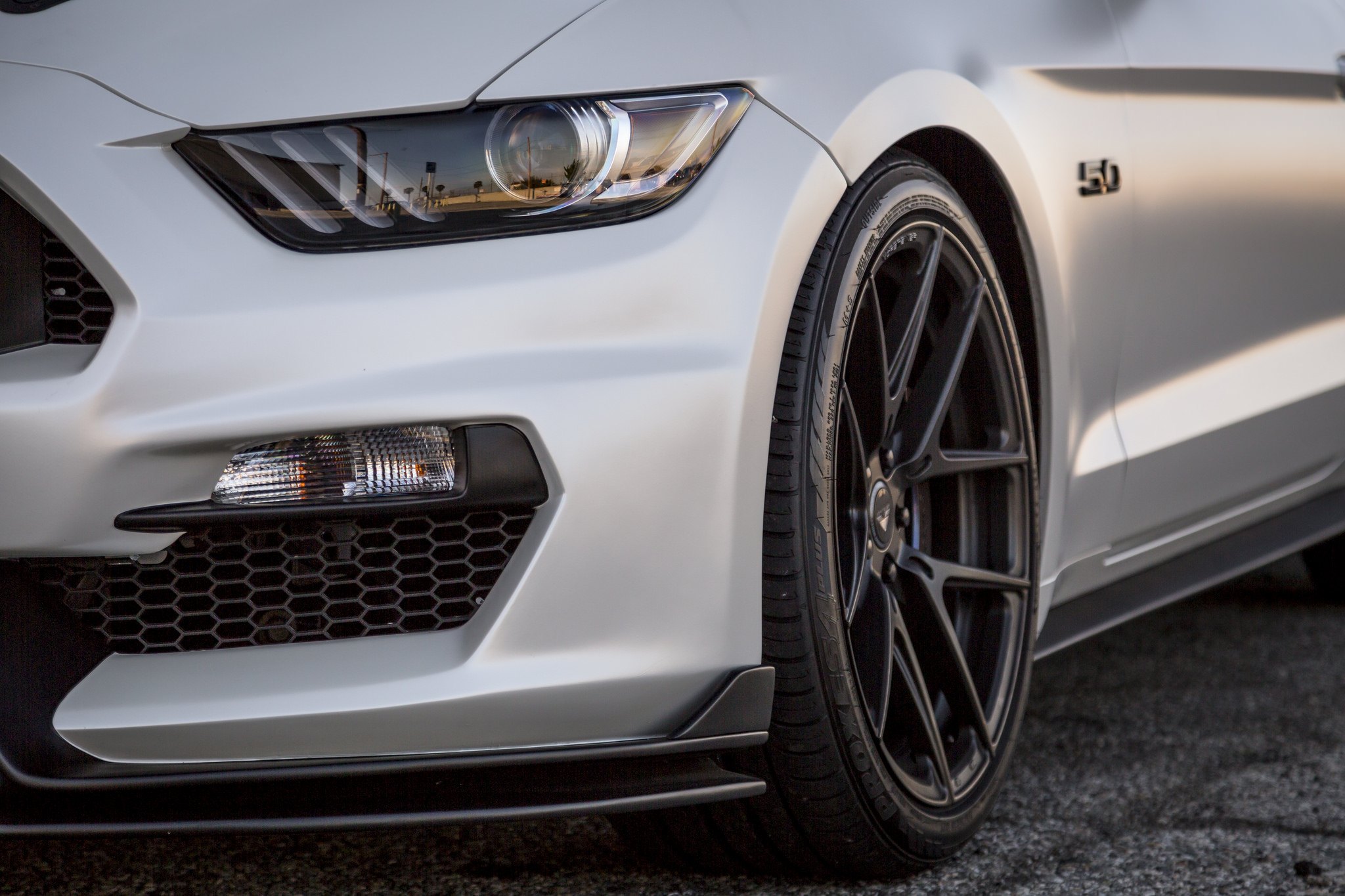 White Ford Mustang GT on Toyo Proxes Tires - Photo by Boden Autohaus