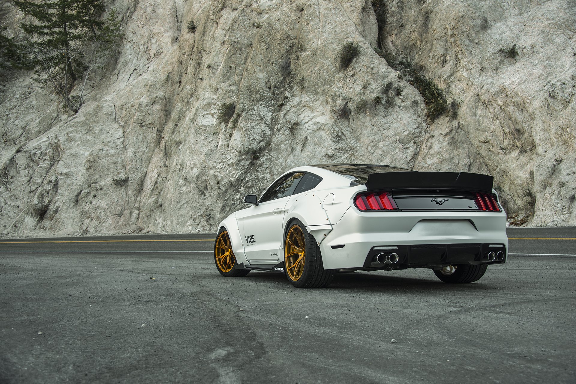 Widebody Ford Mustang S550 With Overfenders - Photo by Vibe Motorsports