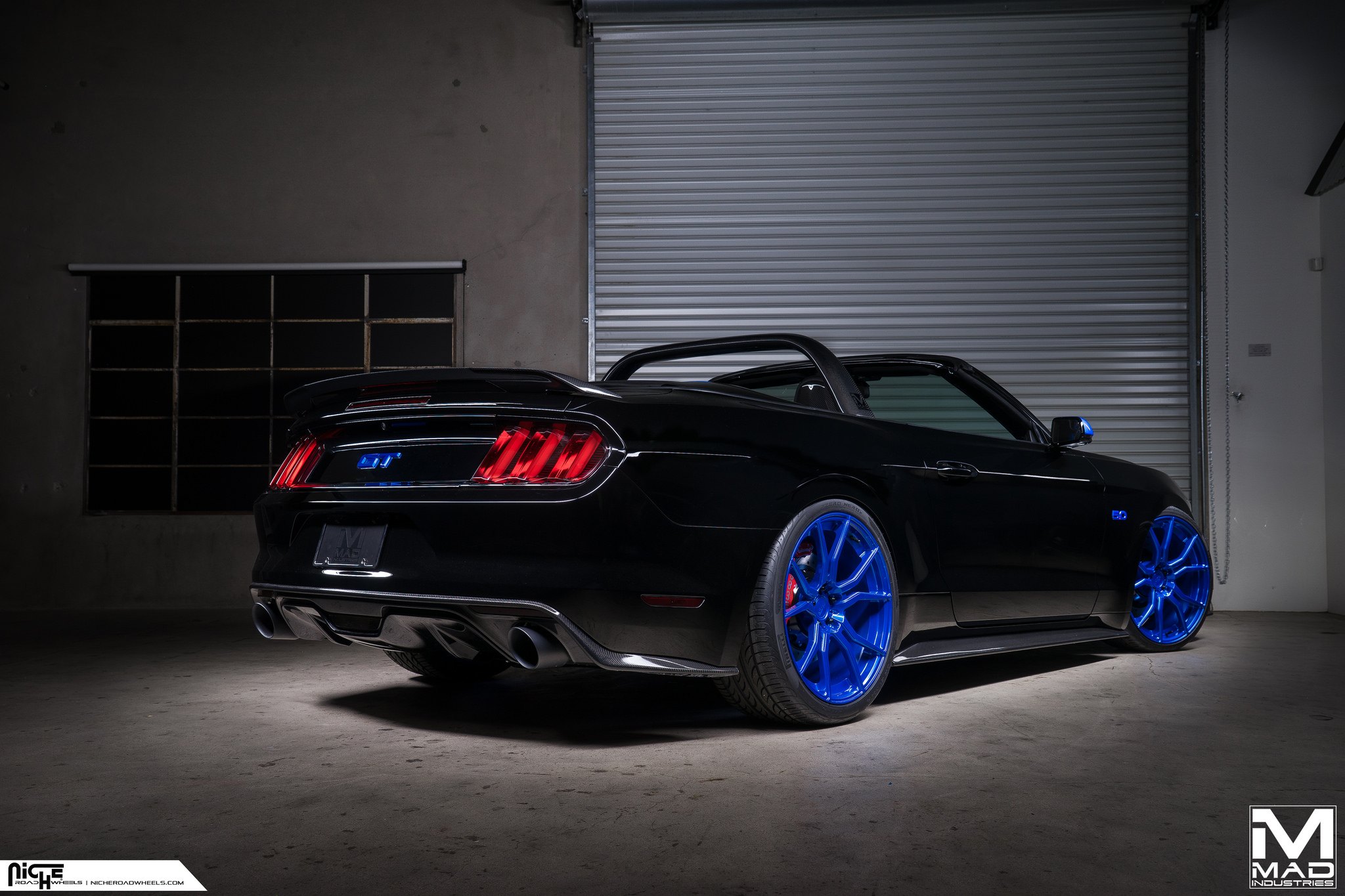 Ford Mustang With Blue GT Logos - Photo by MAD Industries