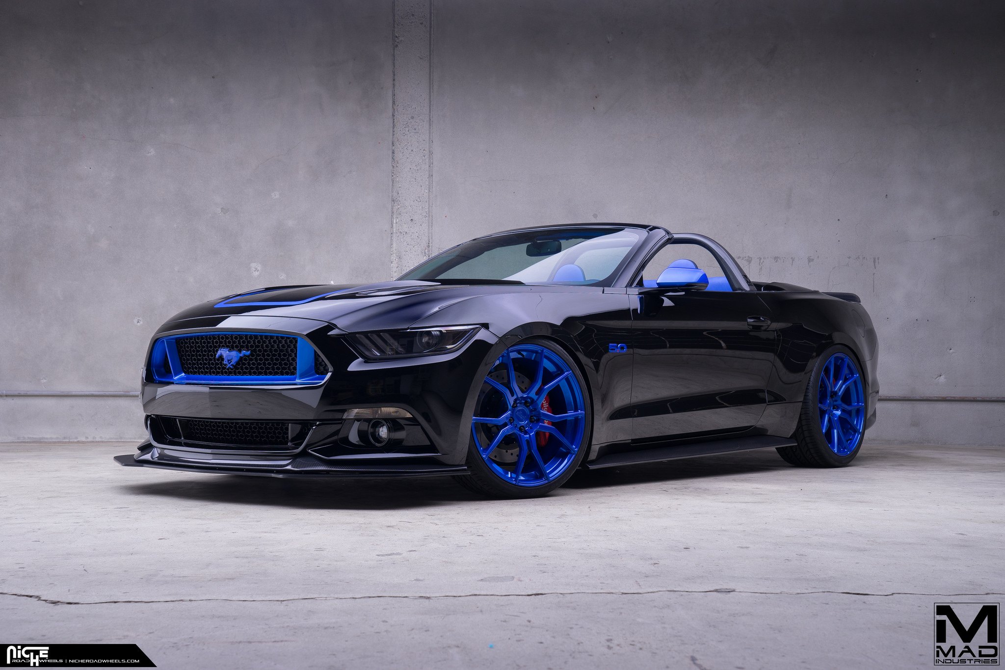 Lowered Ford Mustang GT Convertible - Photo by MAD Industries