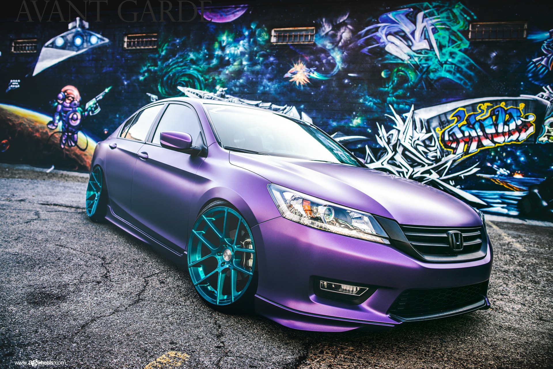 Fully Custom Honda Accord With Air Suspension and Purple Wrap — CARiD ...