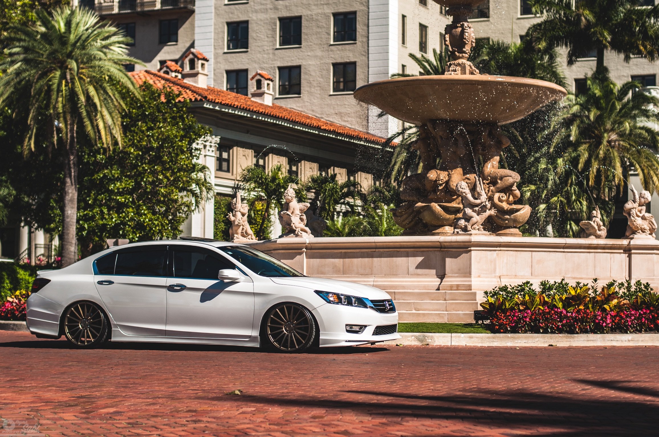Aftermarket Side Skirts on White Honda Accord - Photo by Niche
