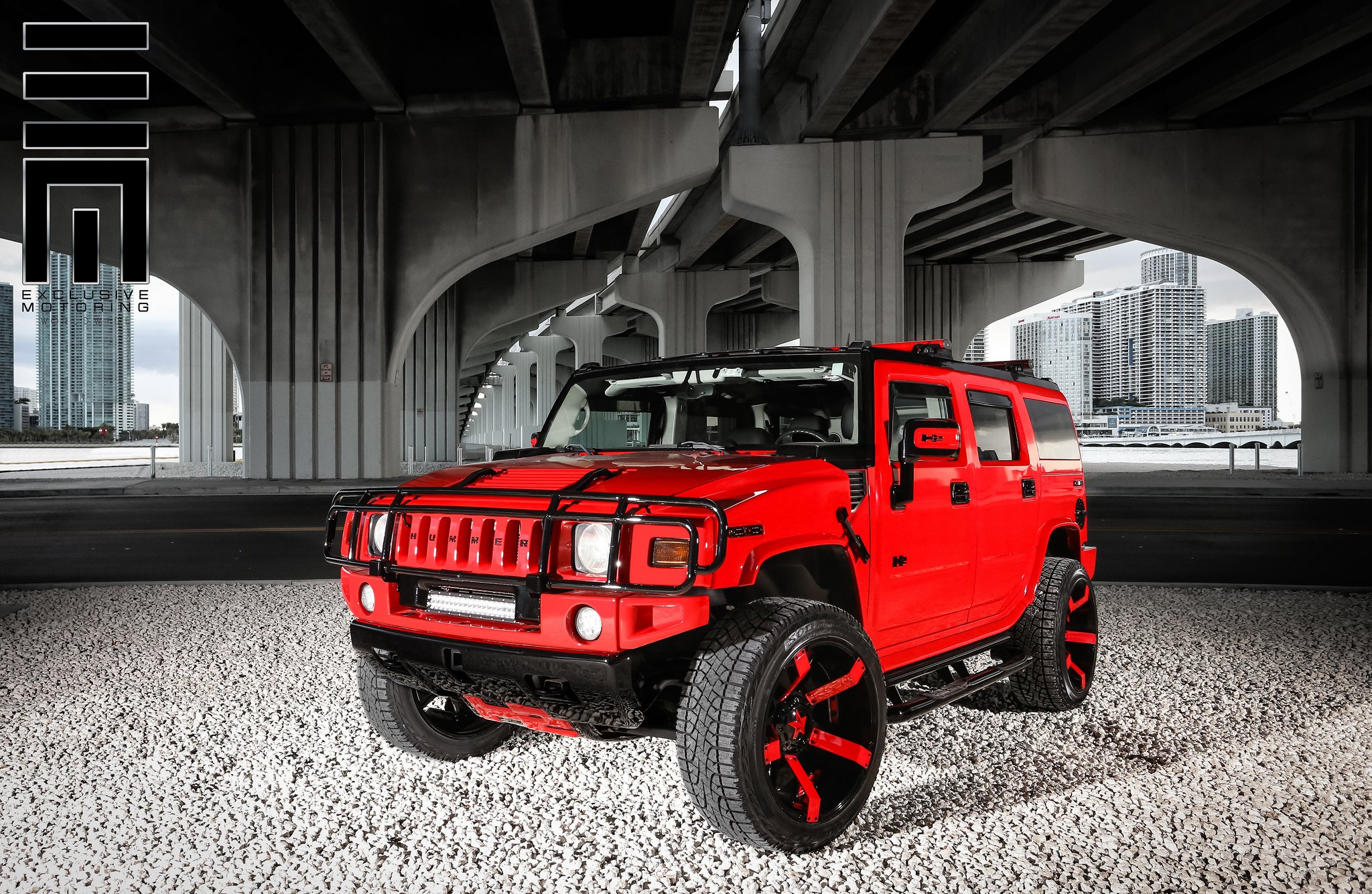 Red Hummer H2 With Off-road Mods - Photo by Exclusive Motoring