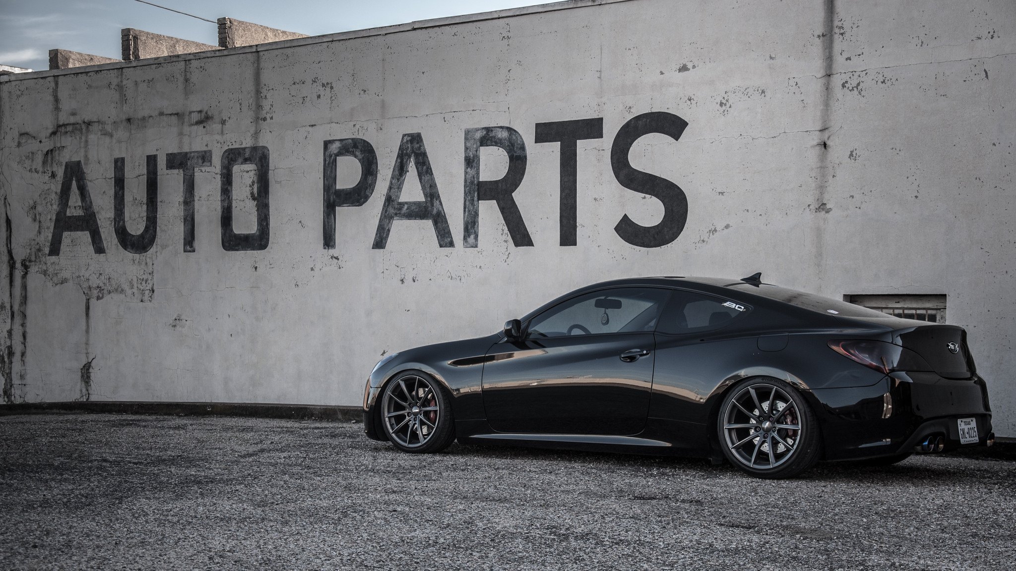 Black Modified Hyundai Genesis Coupe - Photo by ACE Alloy