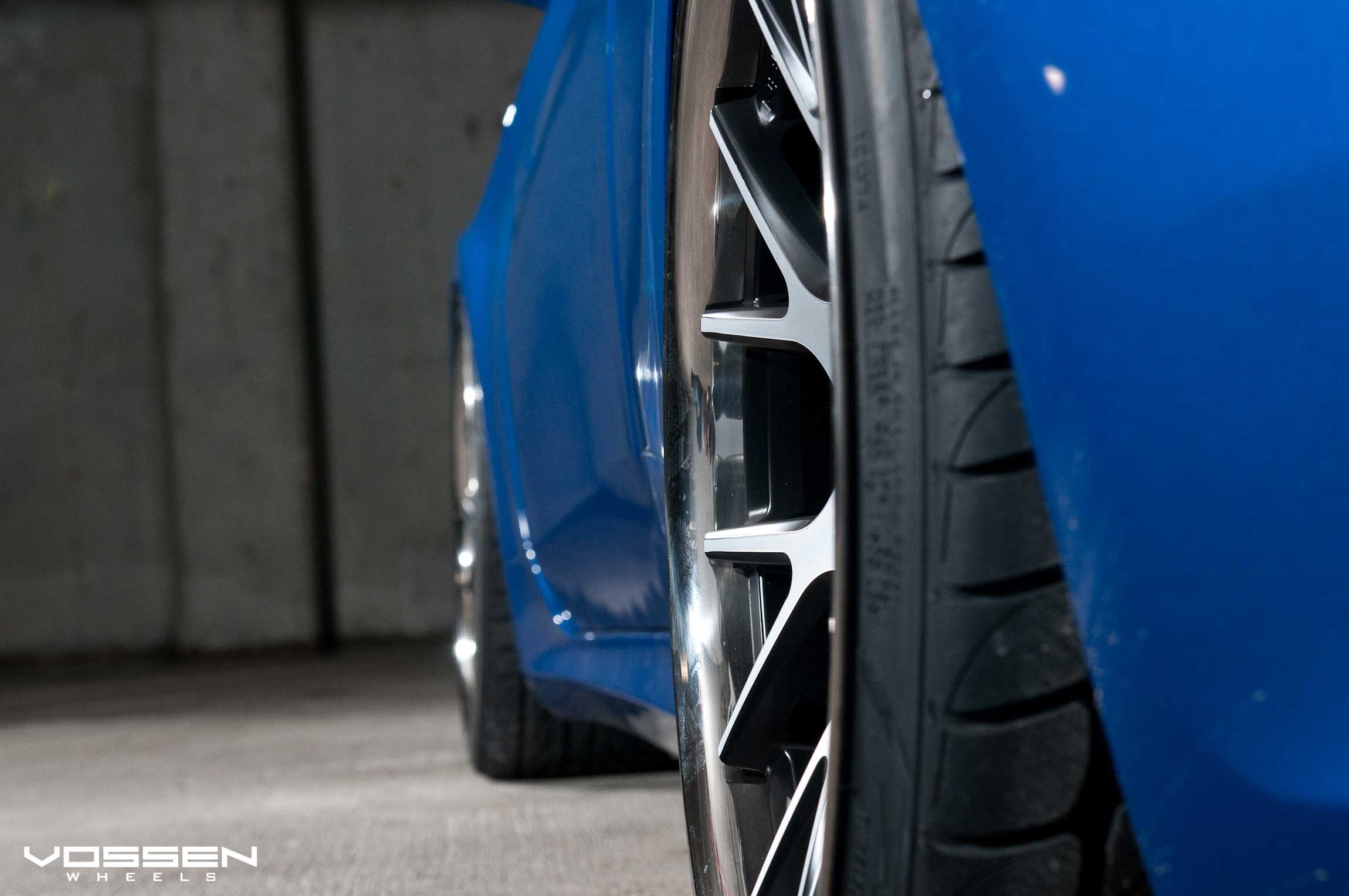 Blue Hyundai Genesis Coupe with Chrome VFS Vossen Wheels - Photo by Vossen