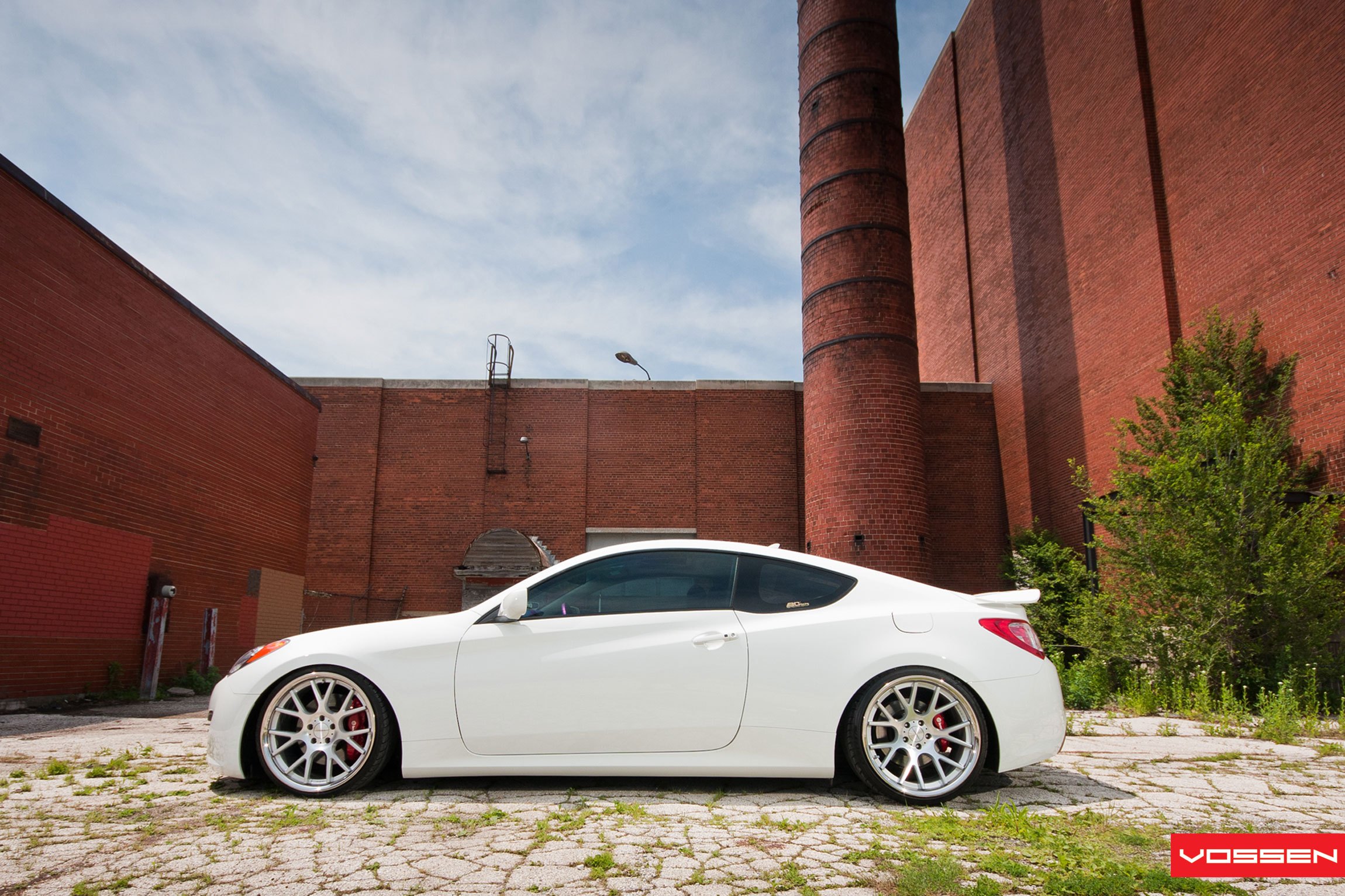 Hyundai Genesis Coupe with Custom Style Rear Spoiler - Photo by Vossen