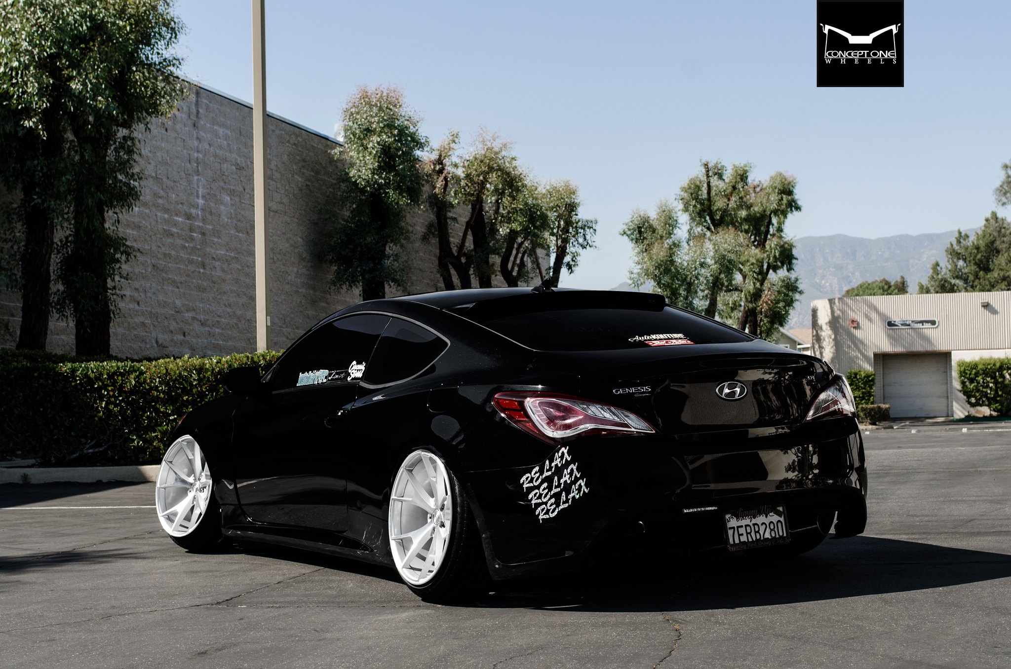 Black Hyundai Genesis Coupe with Custom Taillights - Photo by Concept One