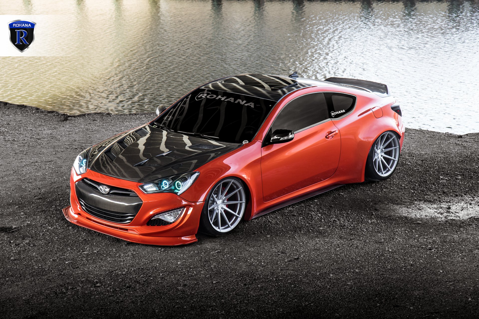 Stylish Exotic Red Hyundai Genesis Coupe Gets Carbon Fiber