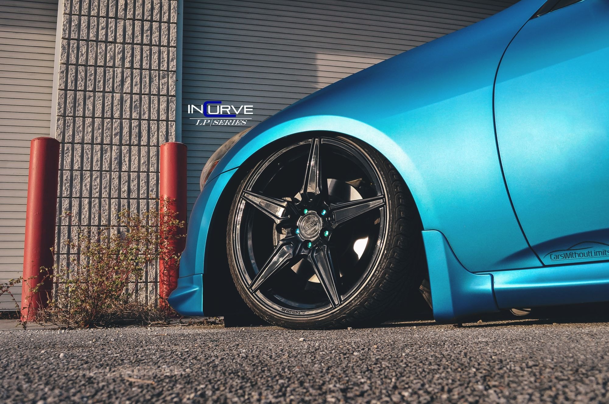 Matte Blue Infiniti G35 with Forged Incurve Wheels - Photo by Incurve Wheels