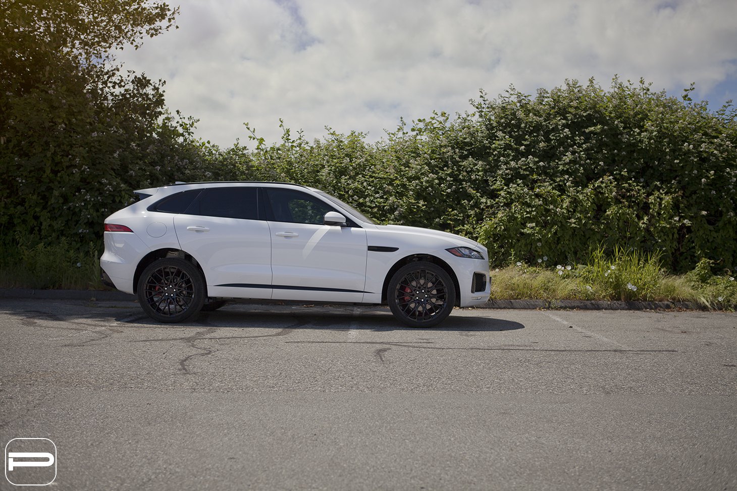White Jaguar F Pace Proudly Wearing Aftermarket Accessories