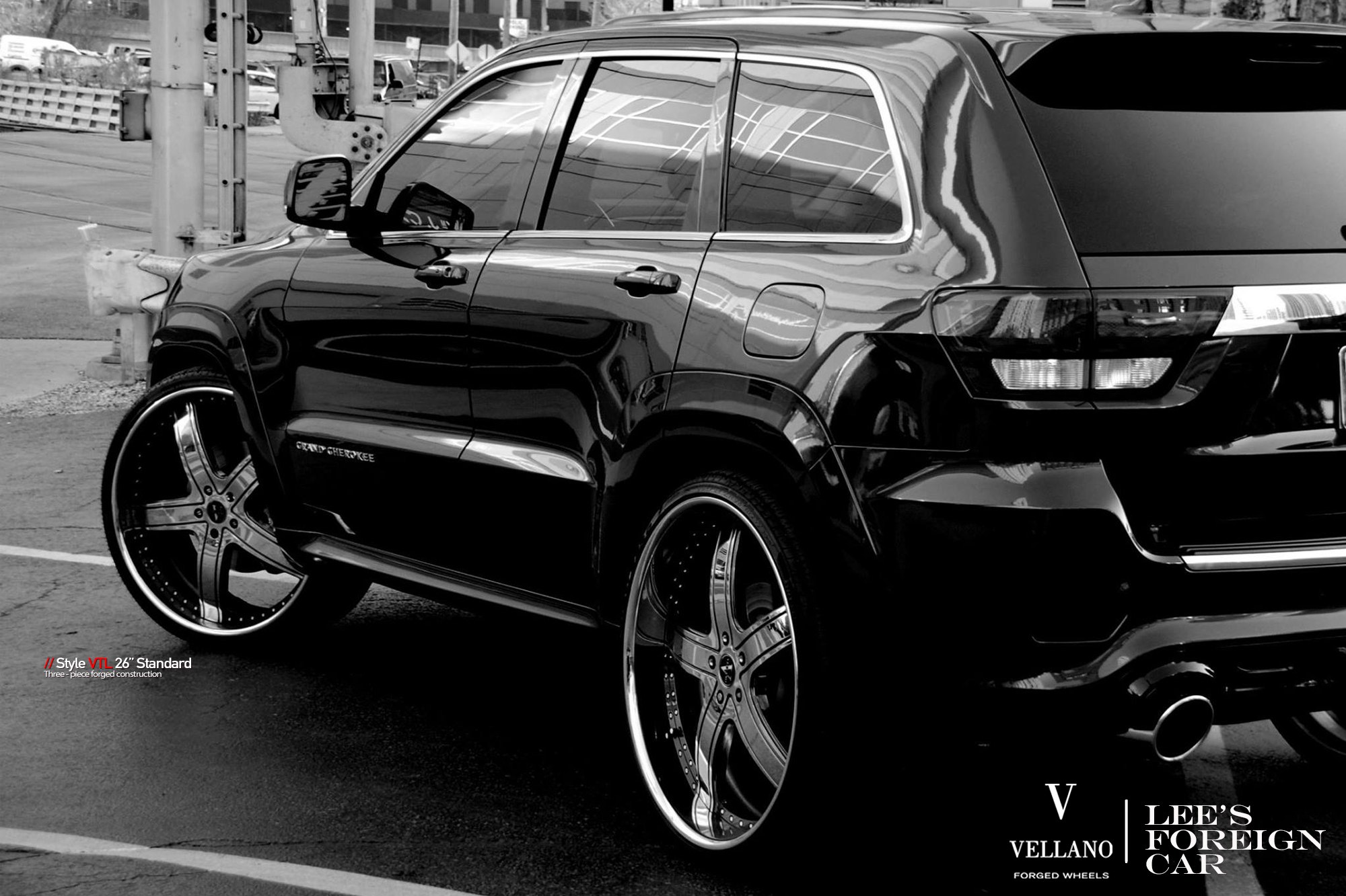 Black Jeep Grand Cherokee with Custom Vellano Wheels - Photo by Vellano