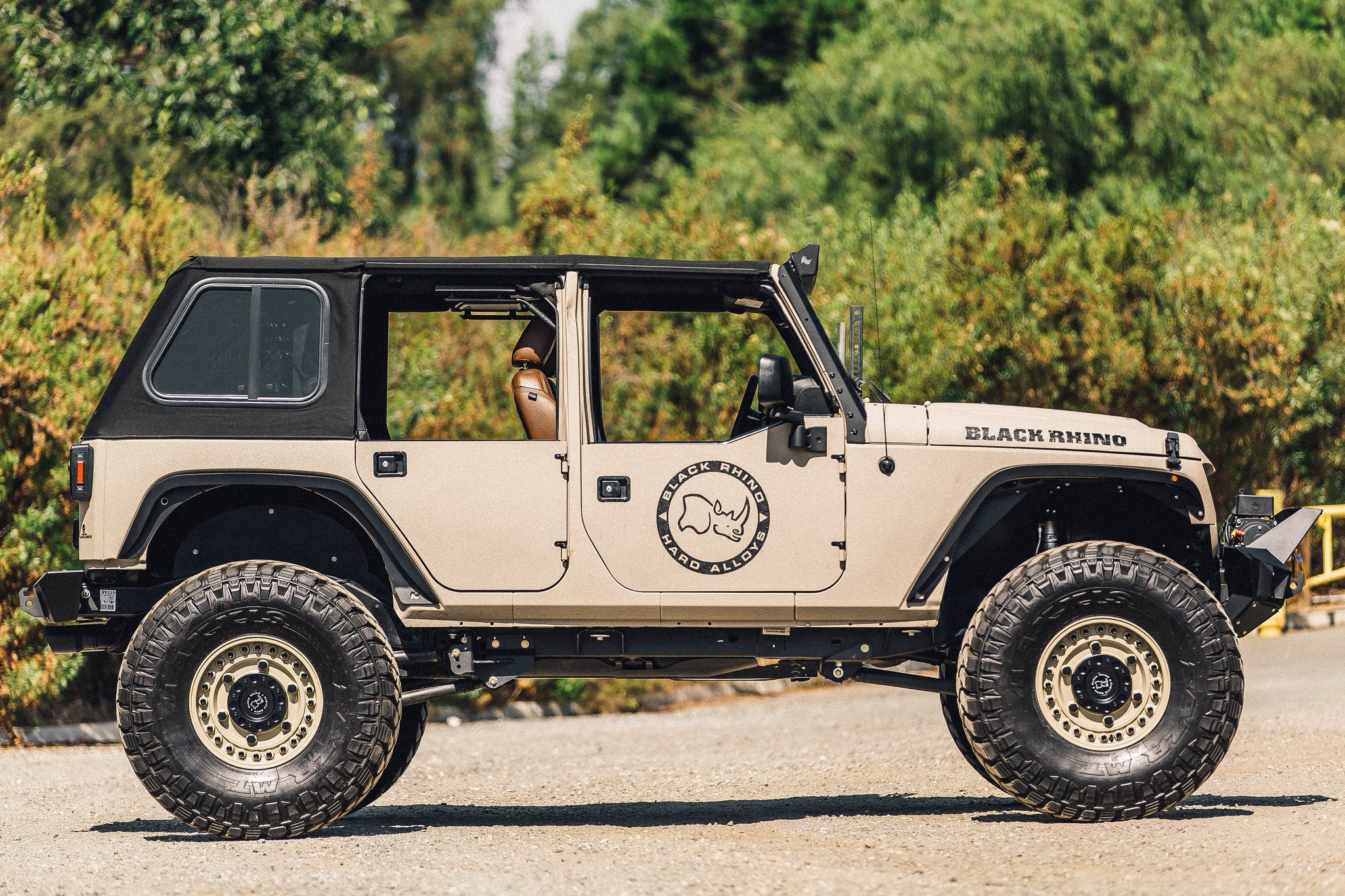 Aftermarket Soft Top on Gray Lifted Jeep Wrangler - Photo by Black Rhino