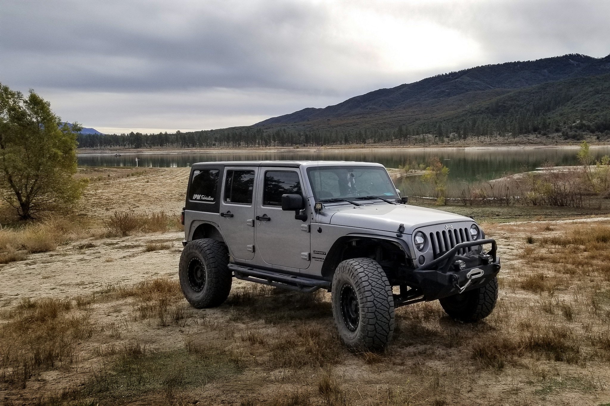 Gray Jeep Wrangler with Off-Road Front Bumper - Photo by Black Rhino