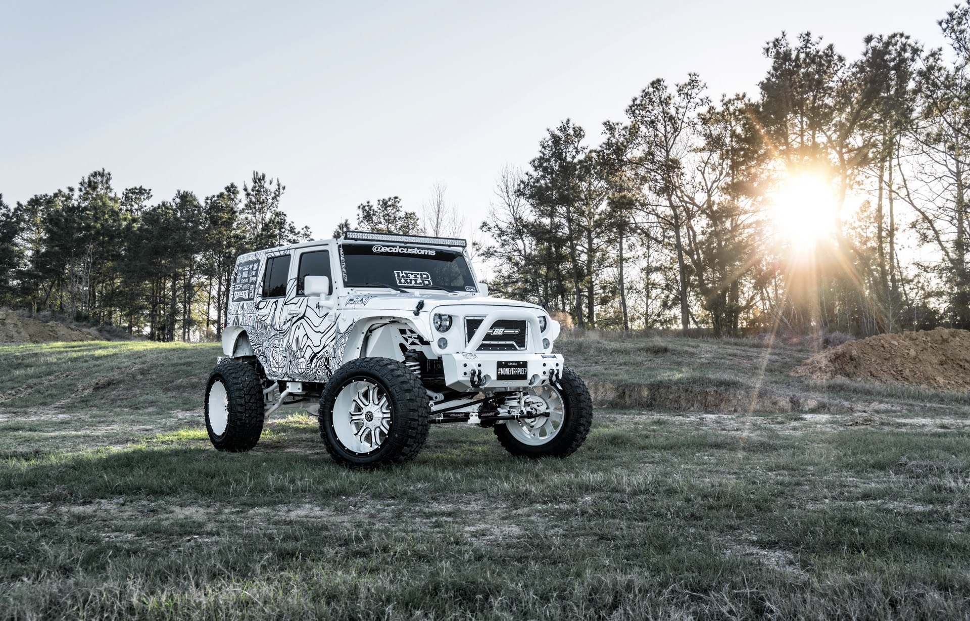 Epic White Lifted Jeep Wrangler Customized to Impress —  Gallery