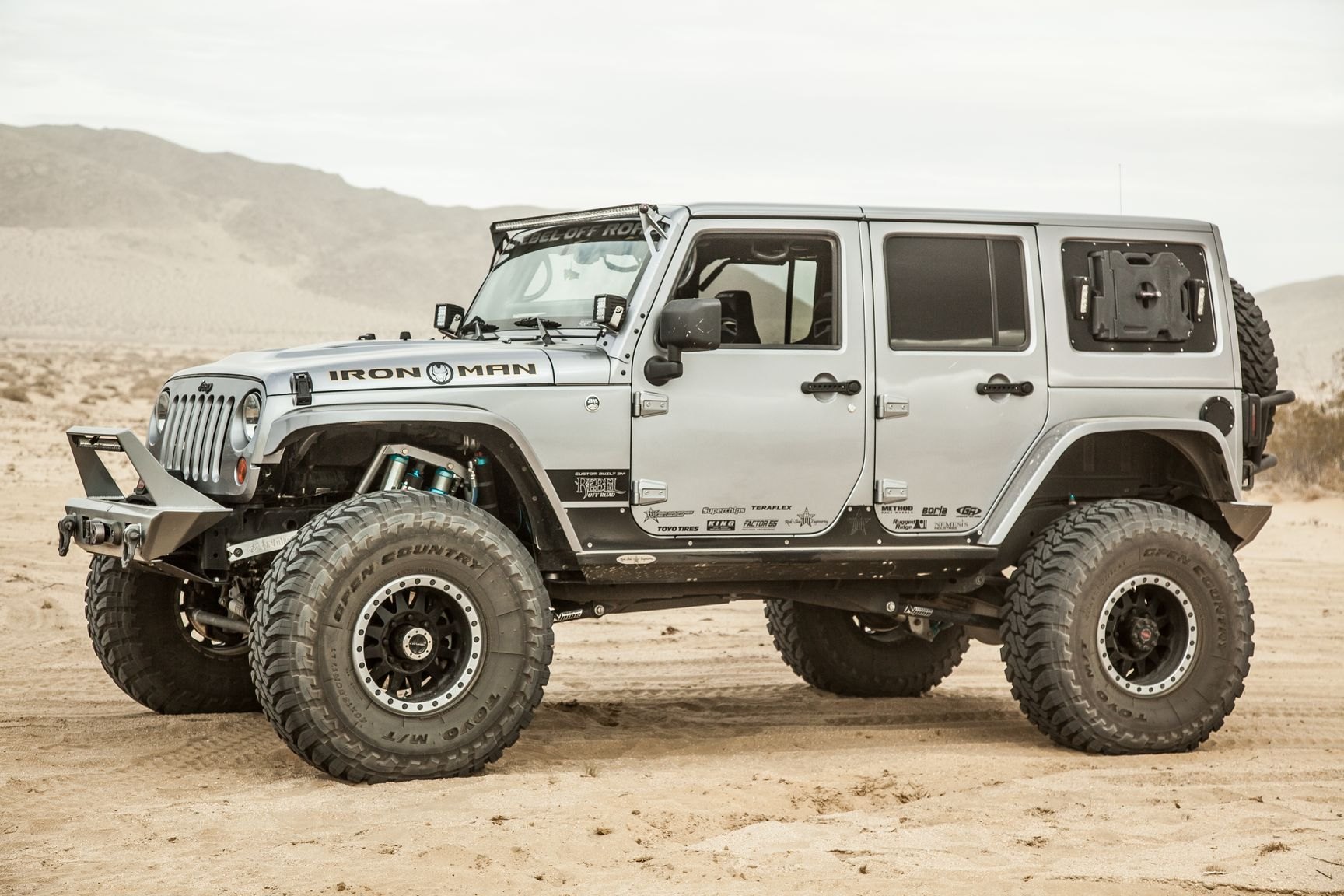 Warn Off-Road Front Winch Bumper on Gray Jeep Wrangler - Photo by Rebel Off-Road