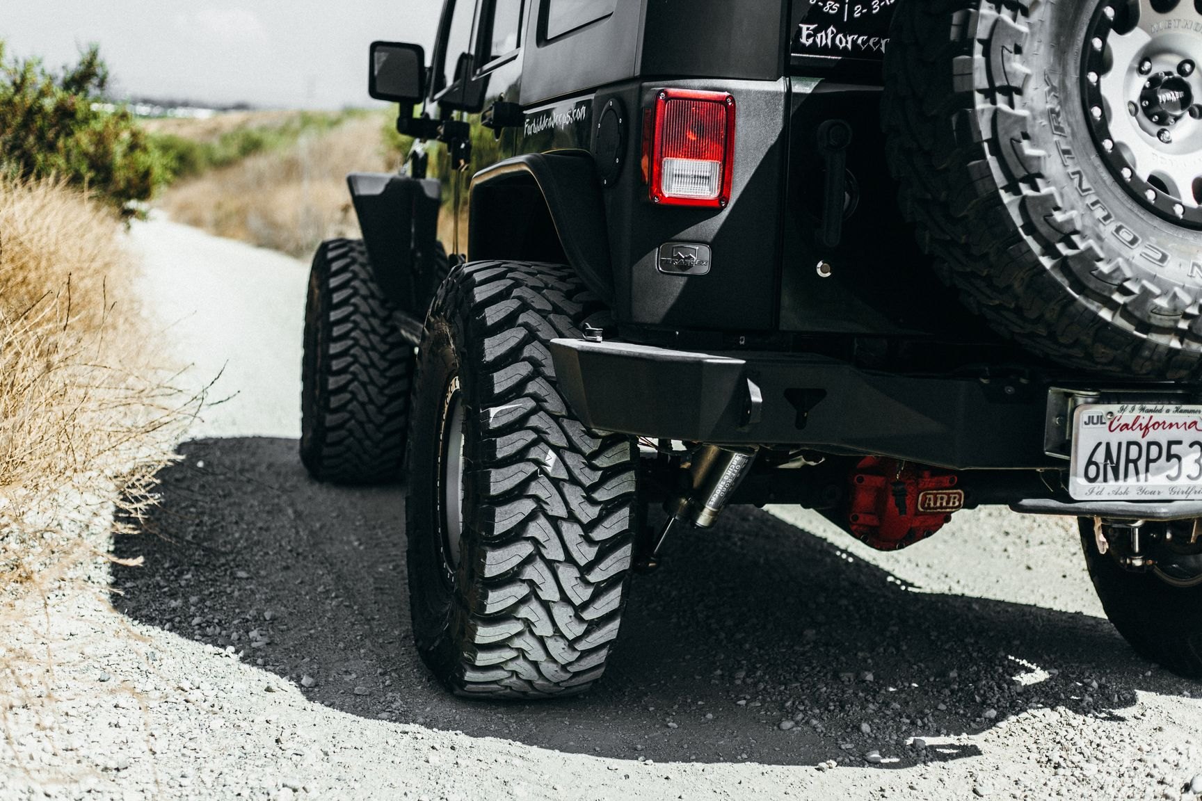 Black Jeep Wrangler with ARB Off-Road Rear Bumper - Photo by Rebel Off-Road