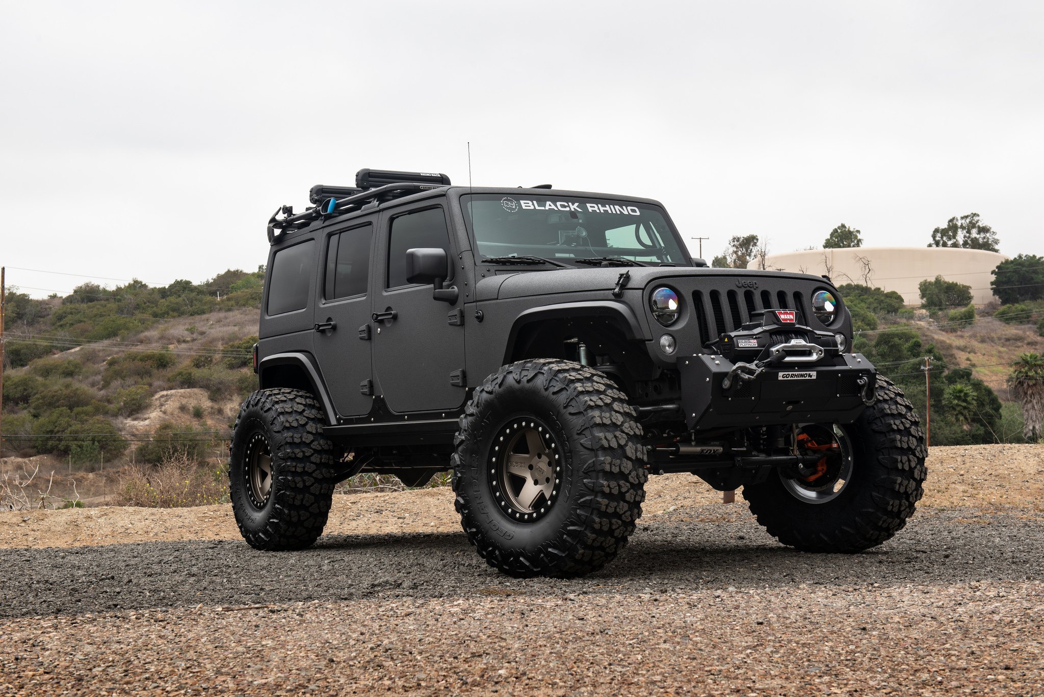 Completely Blacked Out Jeep Wrangler Shod in Off-Road Yokohama Tires and  Black Rhino Wheels —  Gallery