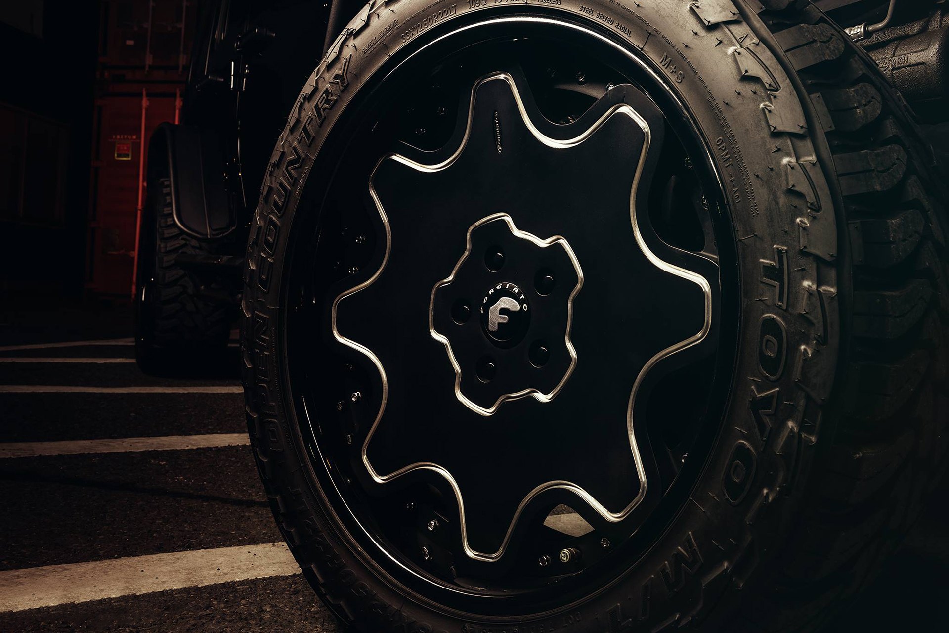 Fiore Forgiato Wheels on Black Jeep Wrangler - Photo by Forgiato