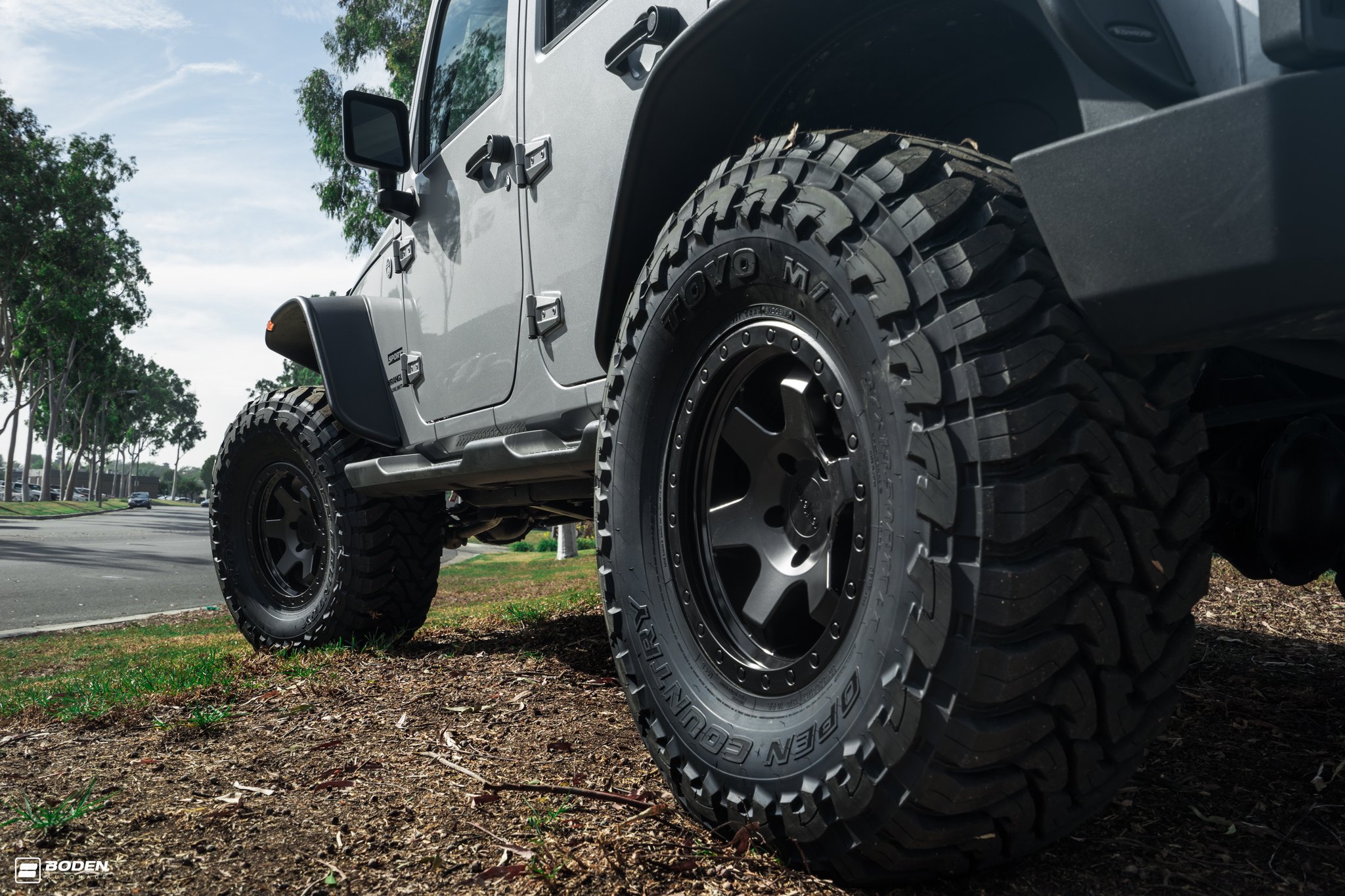 Toyo Open Country Tires on Gray Jeep Wrangler - Photo by Boden Autohaus