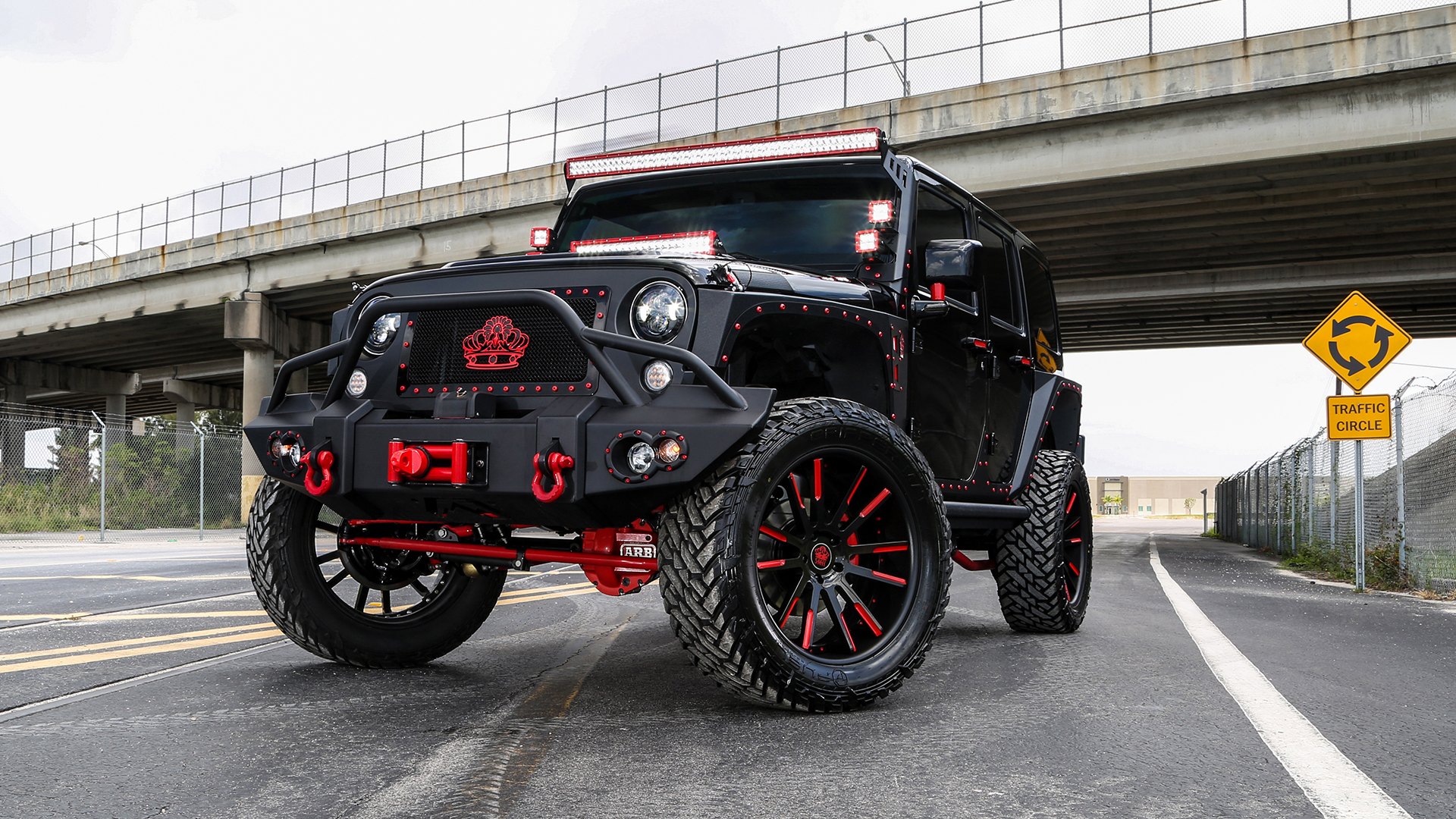 Show King - Black JK with Red Accents on Large Wheels —  Gallery