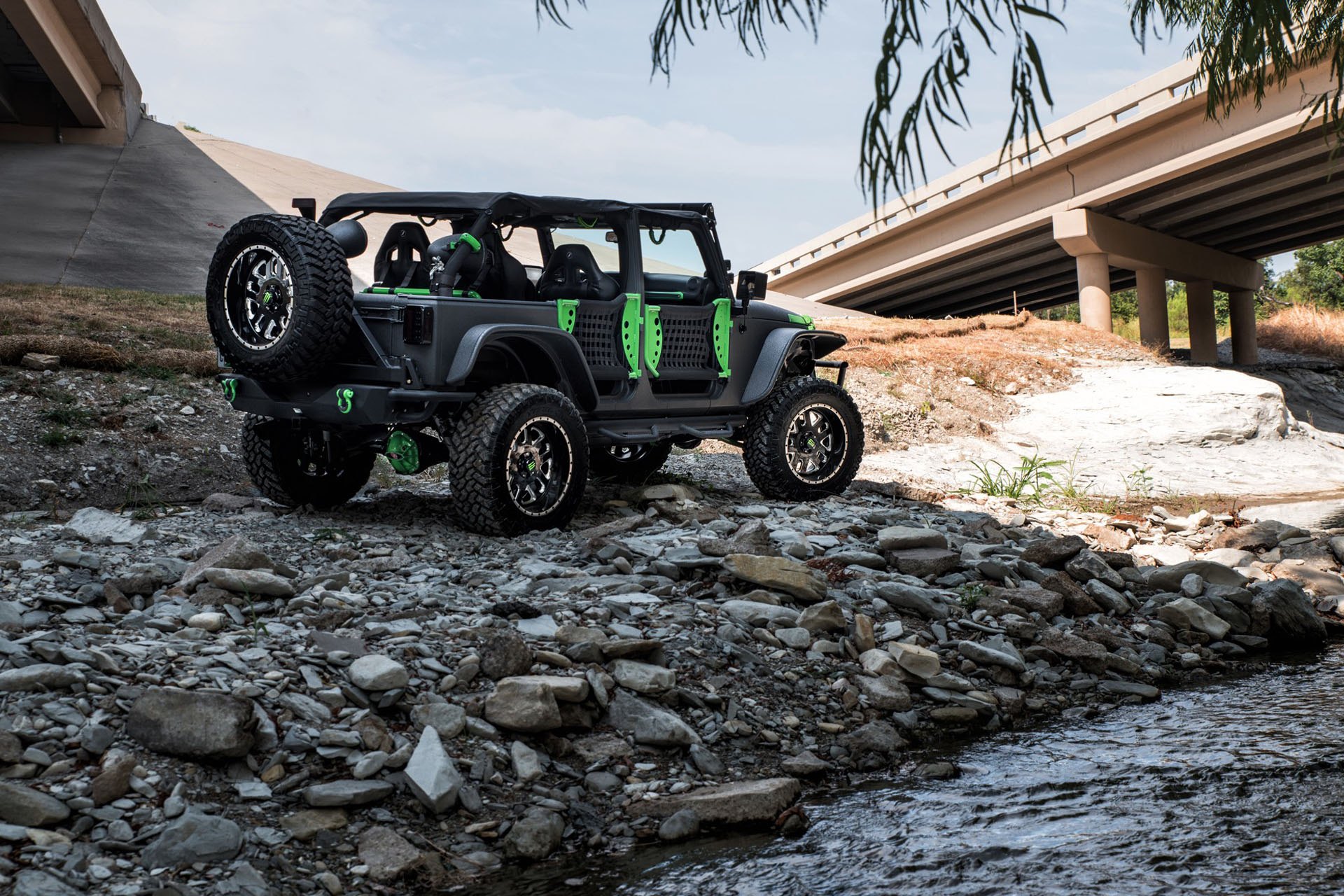 Black-Green Monster Energy Jeep JK Offroad Build —  Gallery