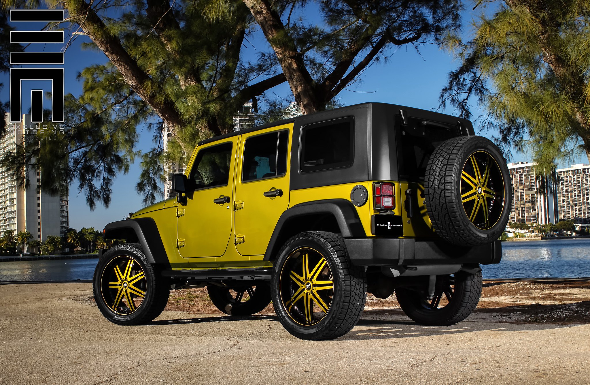 Jeep Wrangler Unlimited on Colormatched Rims by Exclusive Motoring —   Gallery