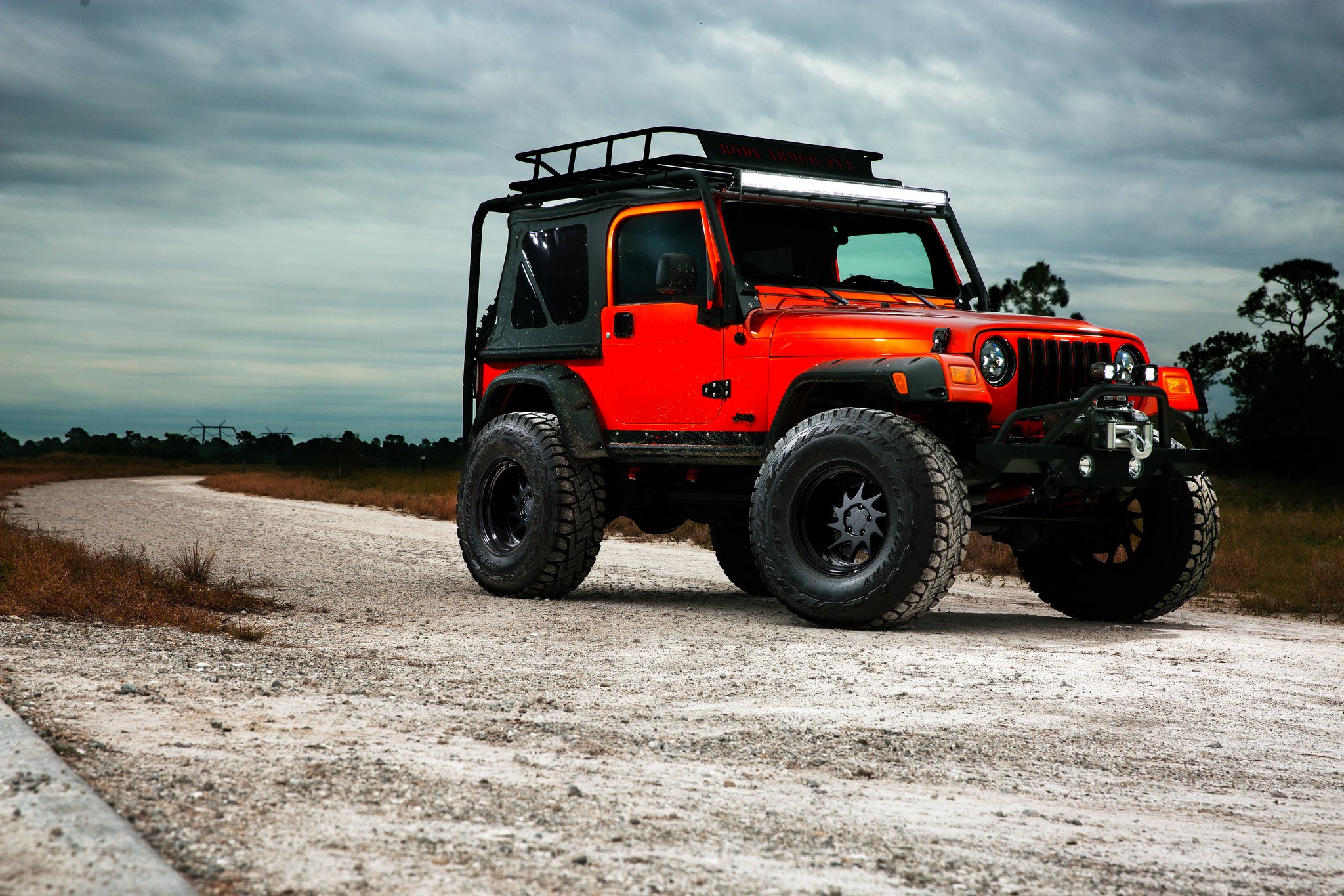 Orange Jeep TJ on Rotiform Rims - Photo by Rotiform