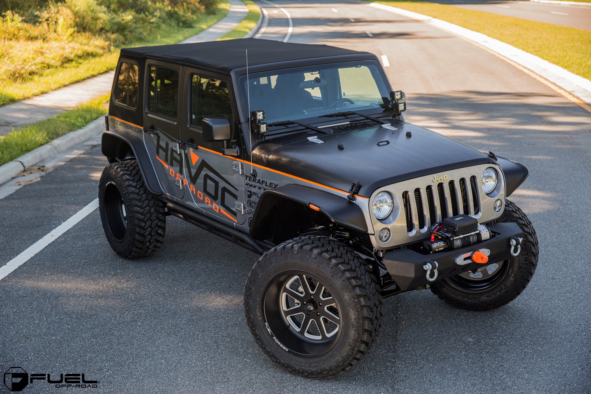Black Forged Fuel Offroad Wheels on Jeep Wrangler - Photo by Fuel Offroad