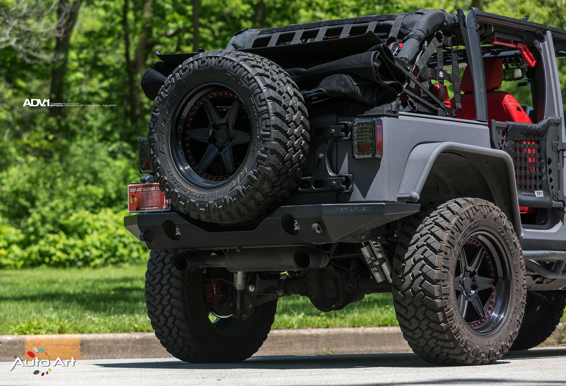 Off-road Rear Bumper on Gray Jeep Wrangler - Photo by ADV.1