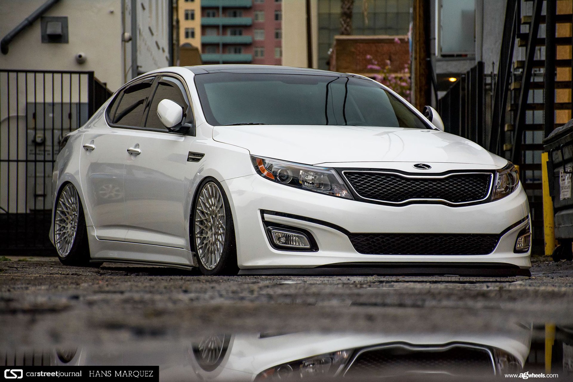 Kia Optima with a Perfect Stance - Photo by Avant Garde