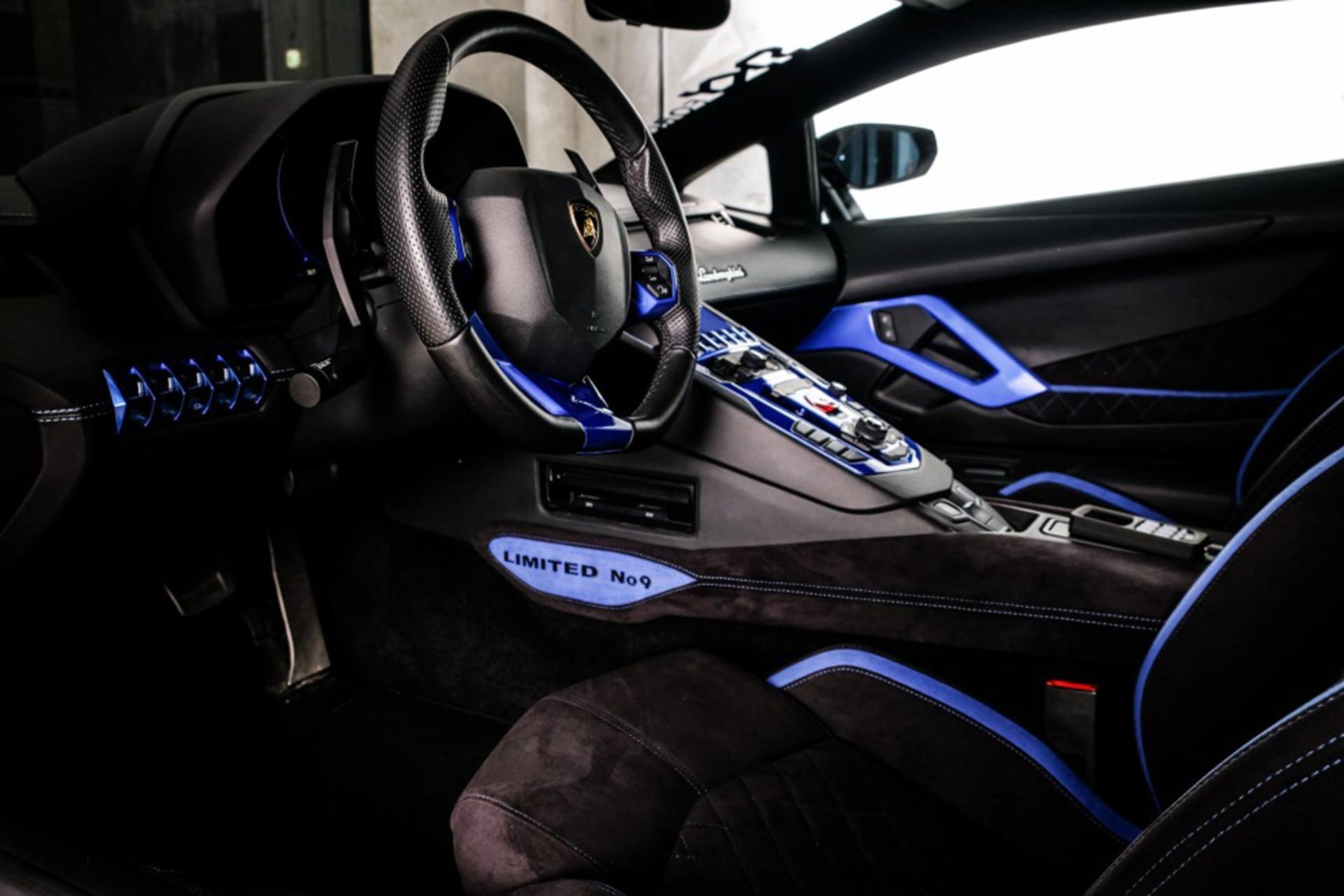 Matte Black Lamborghini Aventador with Custom Steering Wheel - Photo by Forgiato