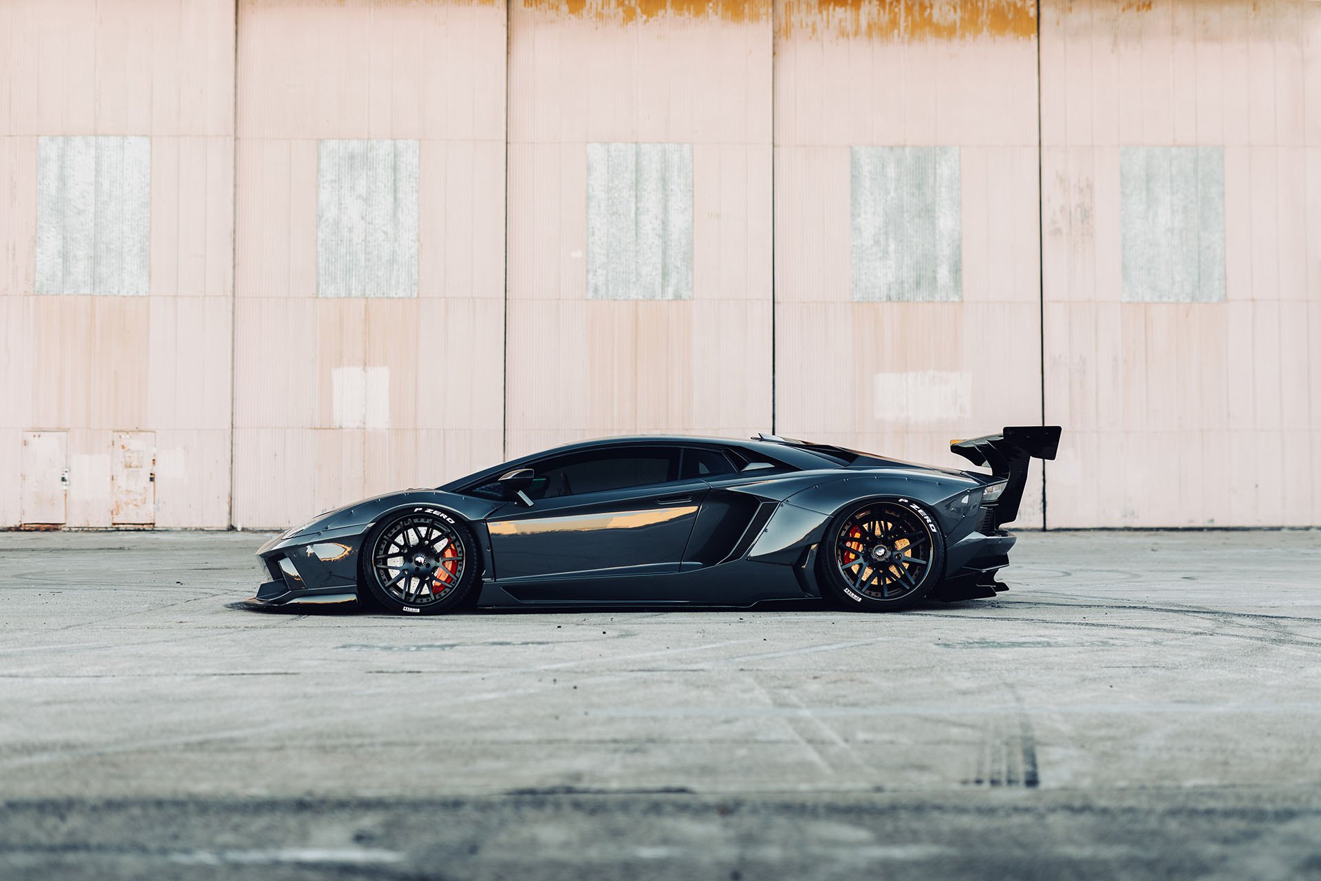Custom Black Lamborghini Aventador Side Scoops - Photo by Forgiato