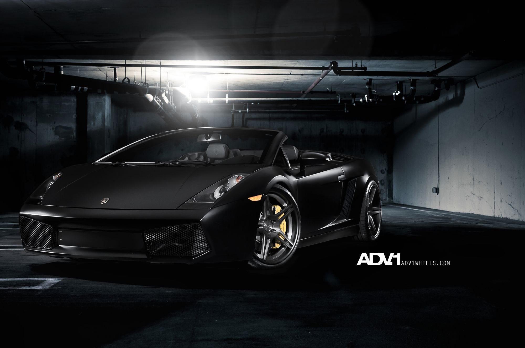 Custom Convertible Black Matte Lamborghini Gallardo - Photo by ADV.1