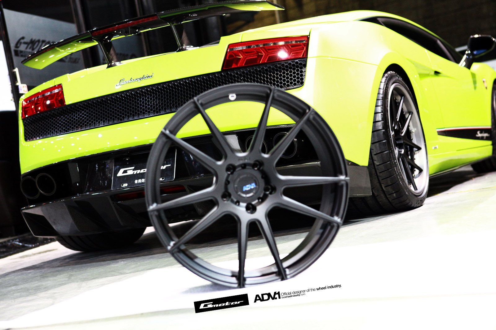 20 Inch Matte Black ADV1 Rims on Lamborghini Gallardo - Photo by ADV.1