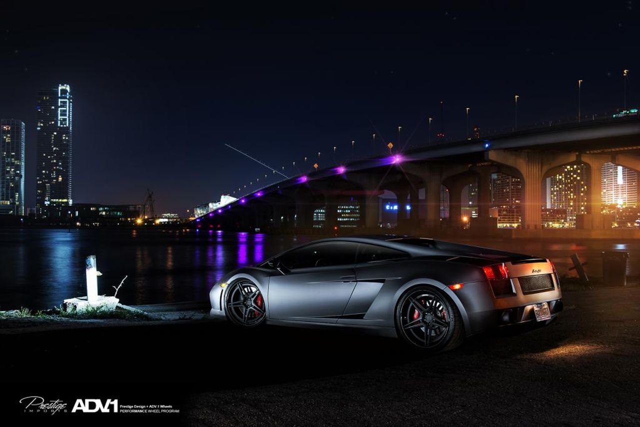 Black Lamborghini Gallardo Aftermarket Rear Diffuser - Photo by ADV.1